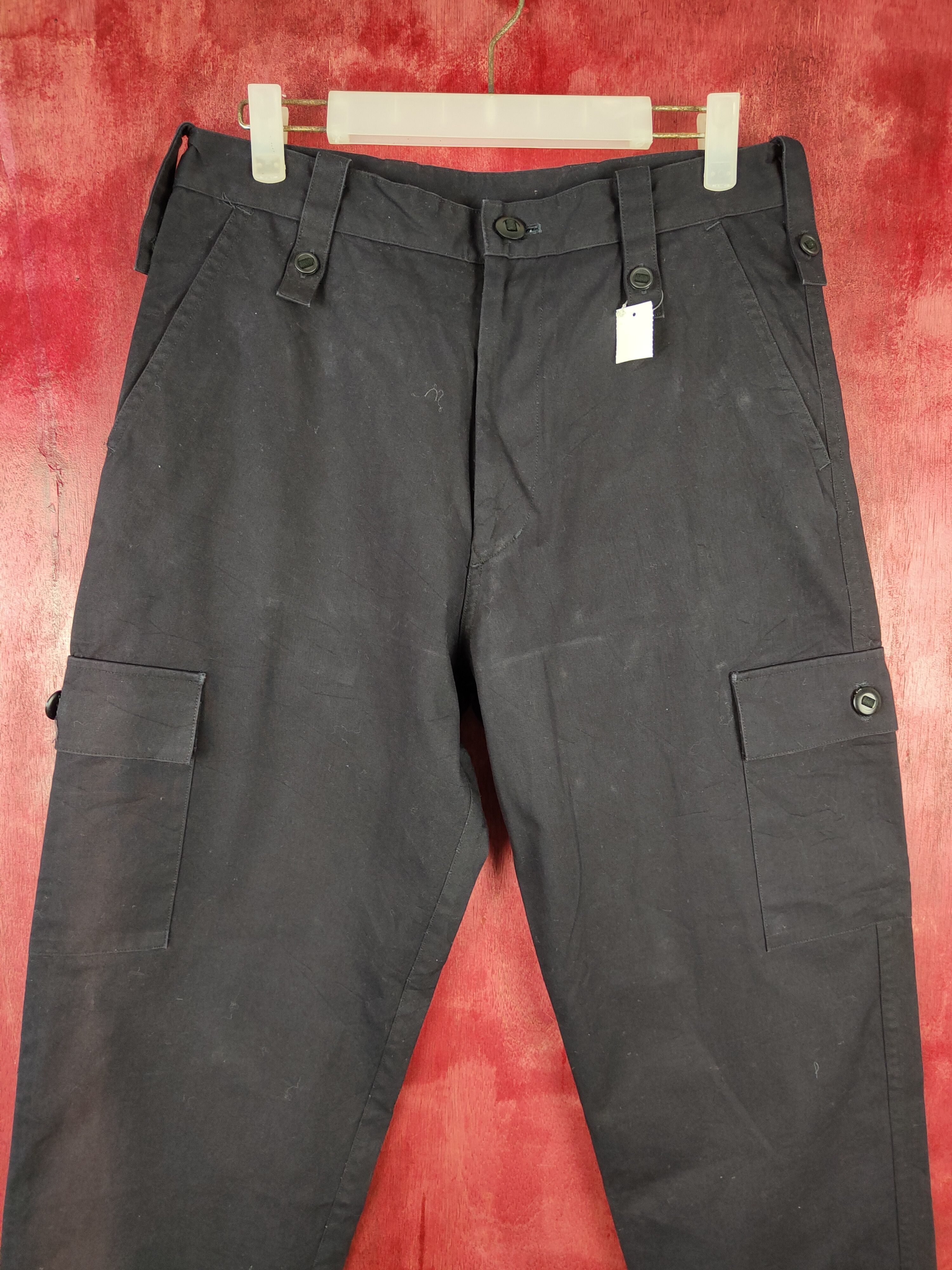 Japanese Brand Sarcastic Homme black multi pocket tactical pant #S356 Size US 31 - 2 Thumbnail
