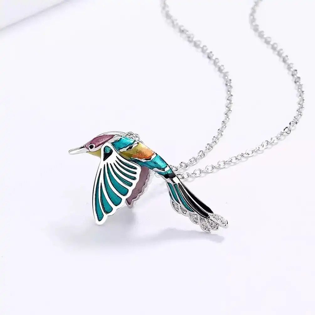 Jewelry Creative Hummingbird Pendant Necklace Size ONE SIZE - 2 Thumbnail