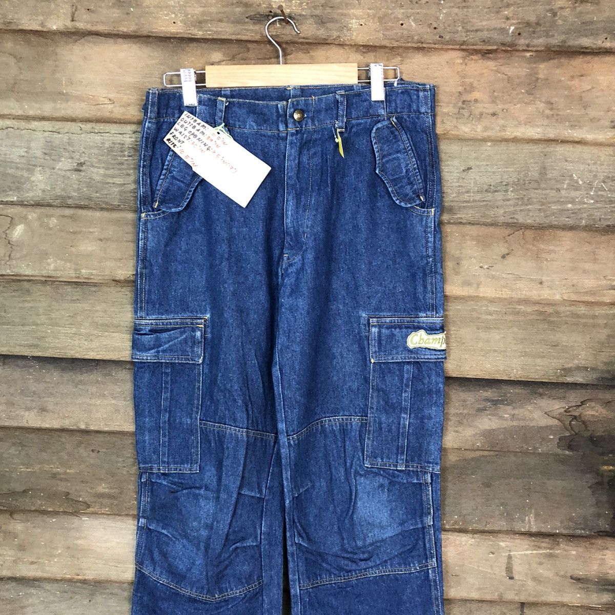Japanese Brand DL Chevignon double knee japan multipocket Denim Pants #3407 Size US 30 / EU 46 - 2 Thumbnail