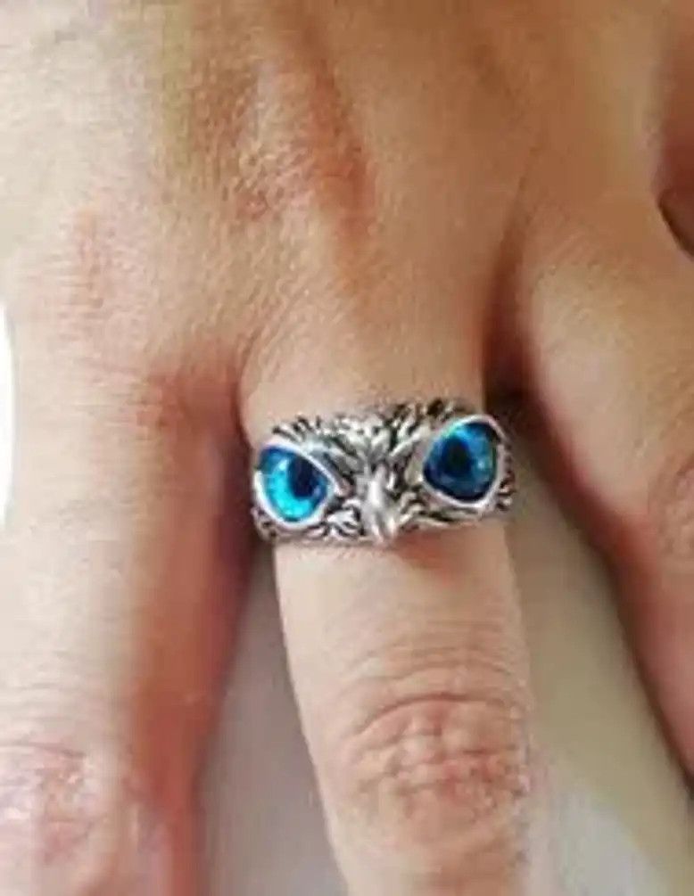 Jewelry Owl Ring Silver Size ONE SIZE - 2 Thumbnail