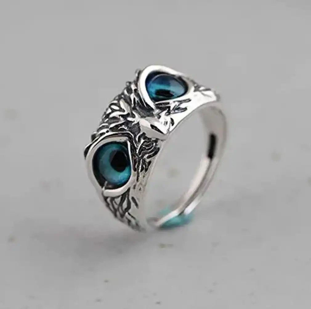 Jewelry Owl Ring Silver Size ONE SIZE - 1 Thumbnail