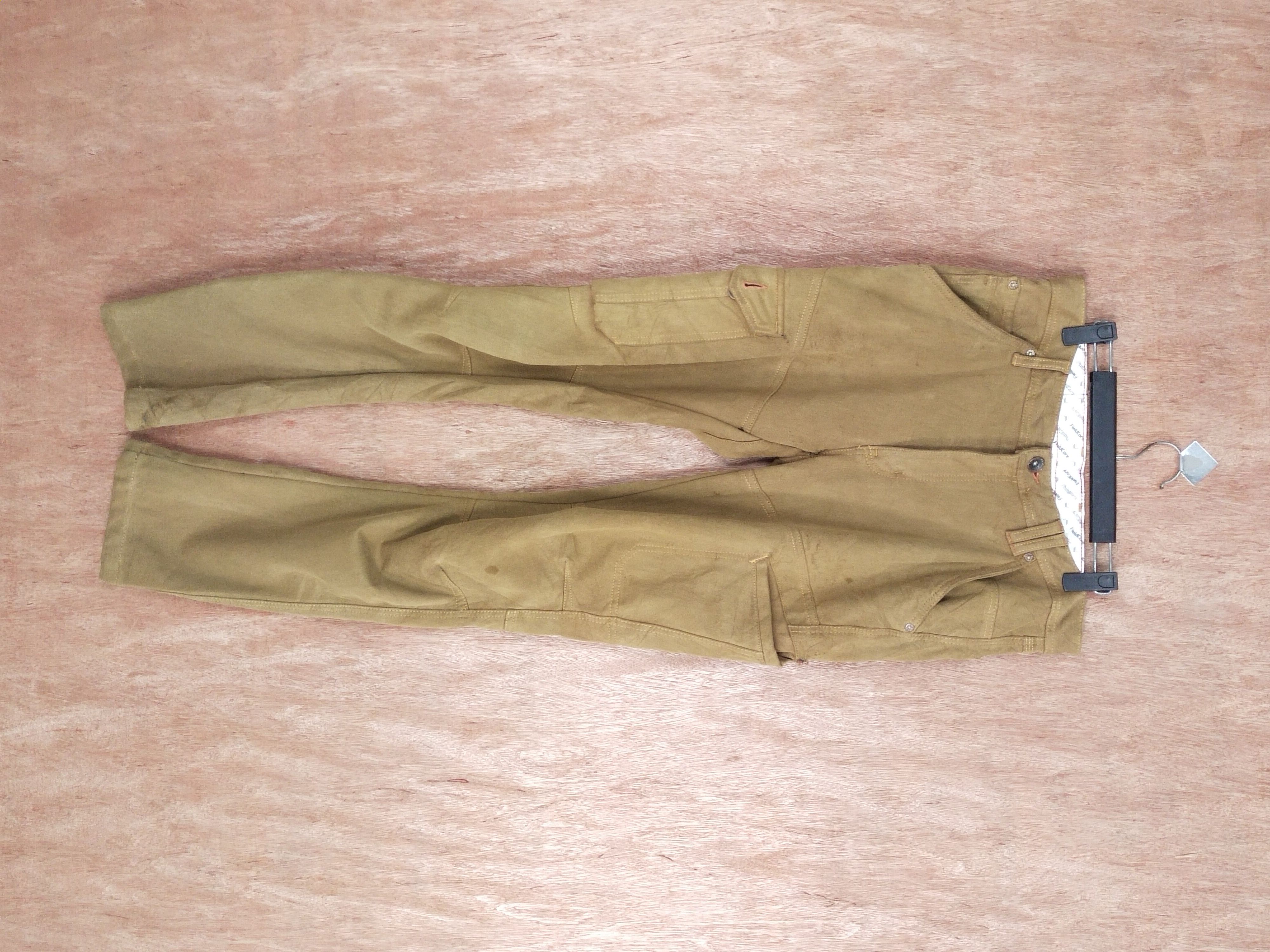 image of Stay Dirty Field Core Brown Multipocket Thrased Cargo Pants S141, Men's (Size 33)