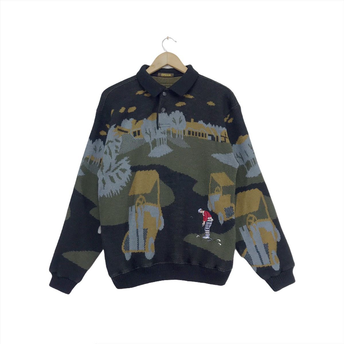 Japanese Brand × Vintage Vintage Speald Over Print Knit Sweatshirts Size US M / EU 48-50 / 2 - 1 Thumbnail