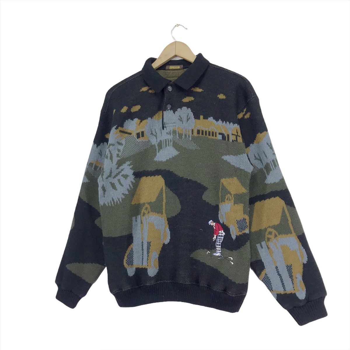 Japanese Brand × Vintage Vintage Speald Over Print Knit Sweatshirts Size US M / EU 48-50 / 2 - 2 Thumbnail