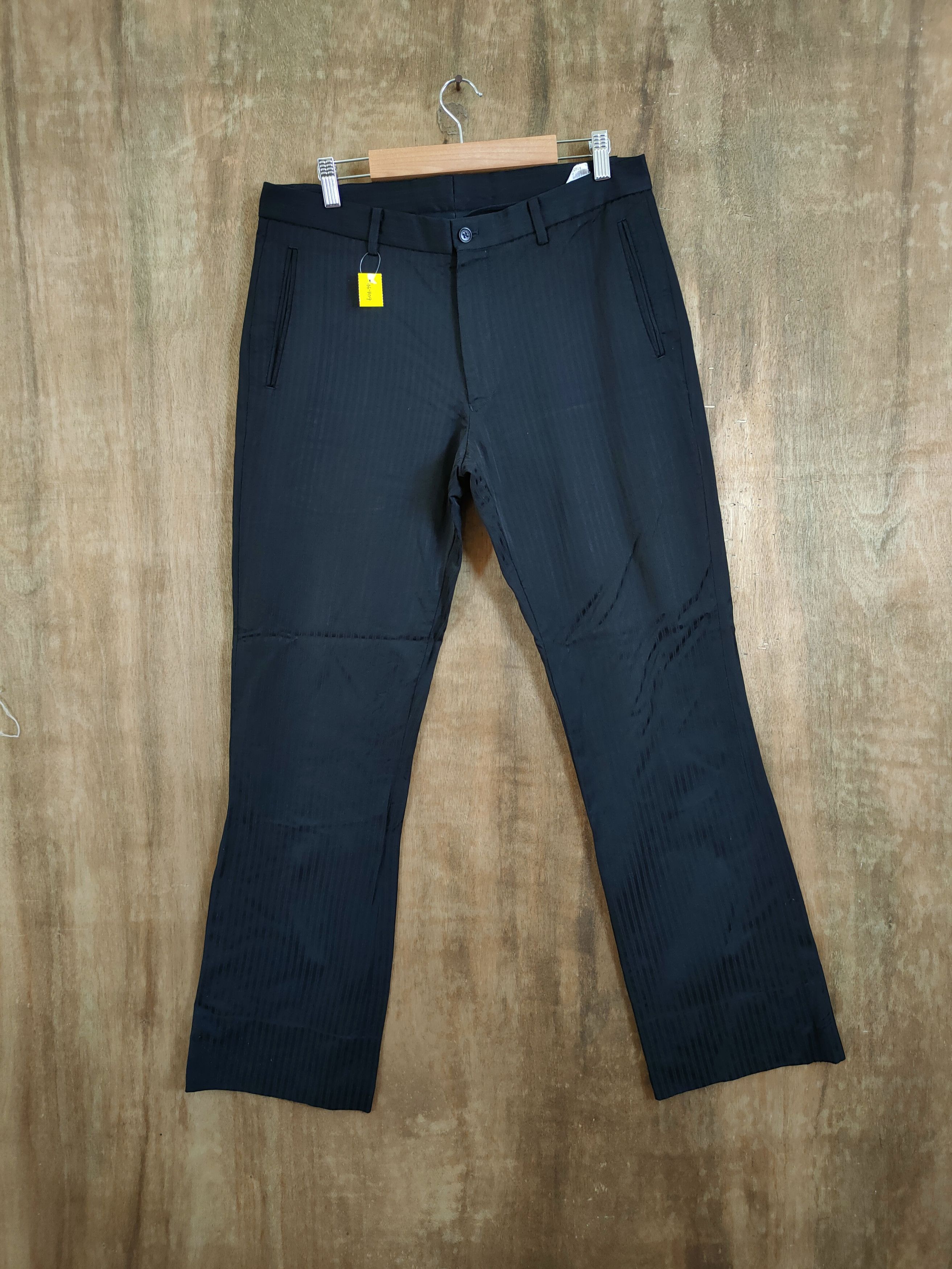 image of Hypebeast x Katharine Hamnett London Casual Stripe Pants 46-709 in Black, Men's (Size 32)