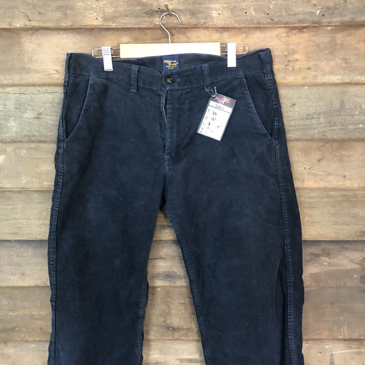 Vintage California Band Dark blue Conduroy Casual Pants #5069 Size US 32 / EU 48 - 2 Thumbnail