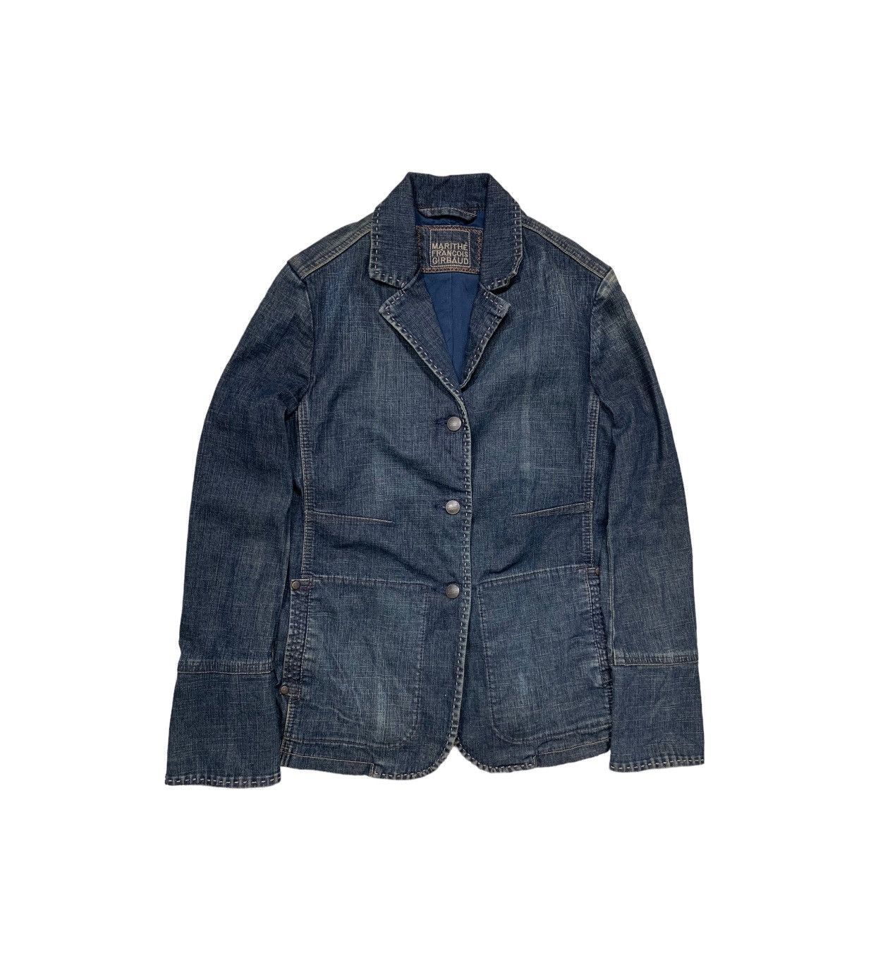 Marithe Francois Girbaud Deconstruc Hand Stitch Jacket Coat