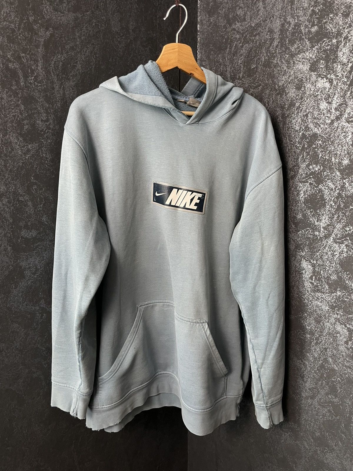Nike × Vintage Hoodie box logo retro vintage Nike distressed Size US XL / EU 56 / 4 - 1 Thumbnail