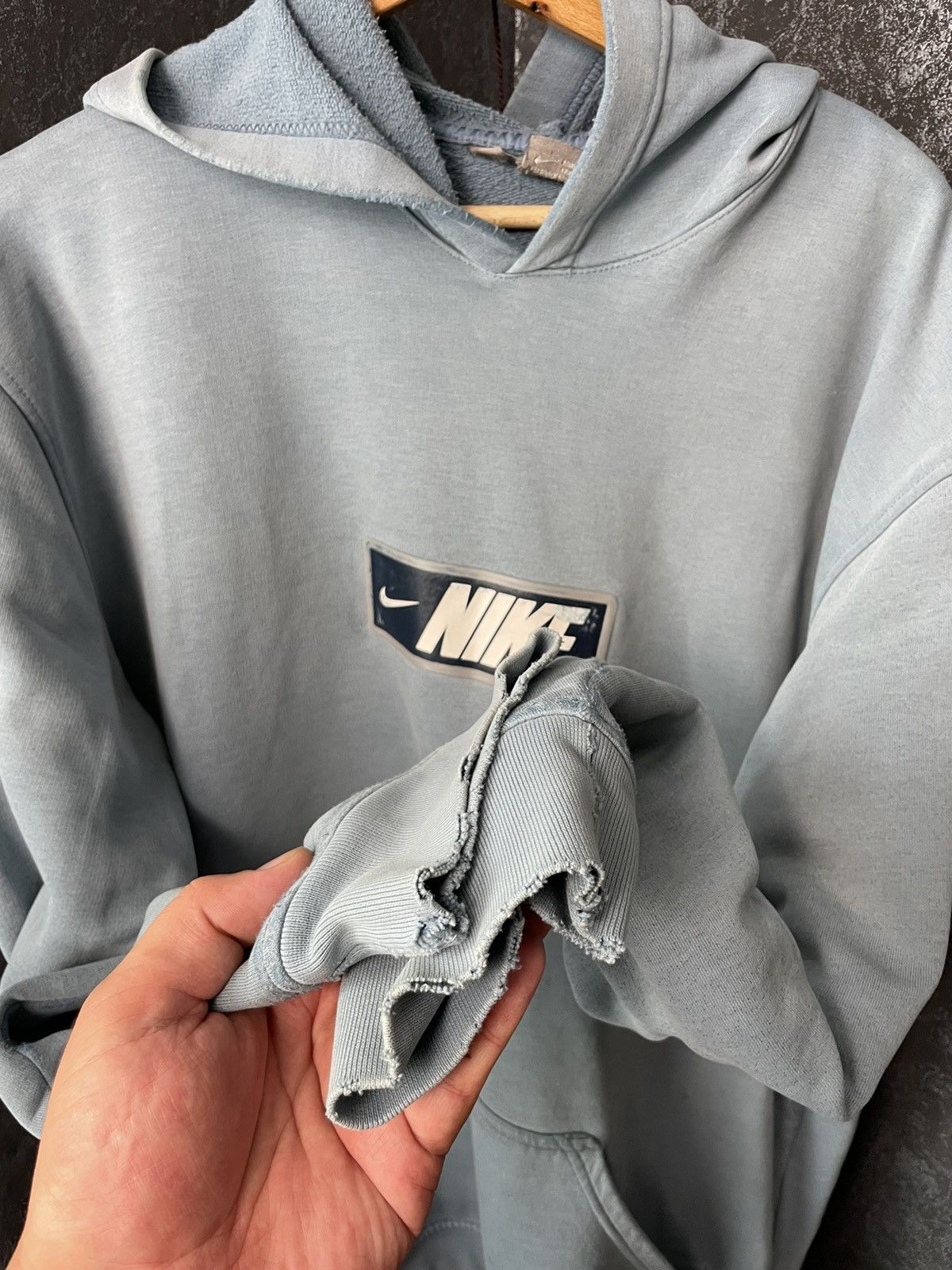 Nike × Vintage Hoodie box logo retro vintage Nike distressed Size US XL / EU 56 / 4 - 2 Thumbnail