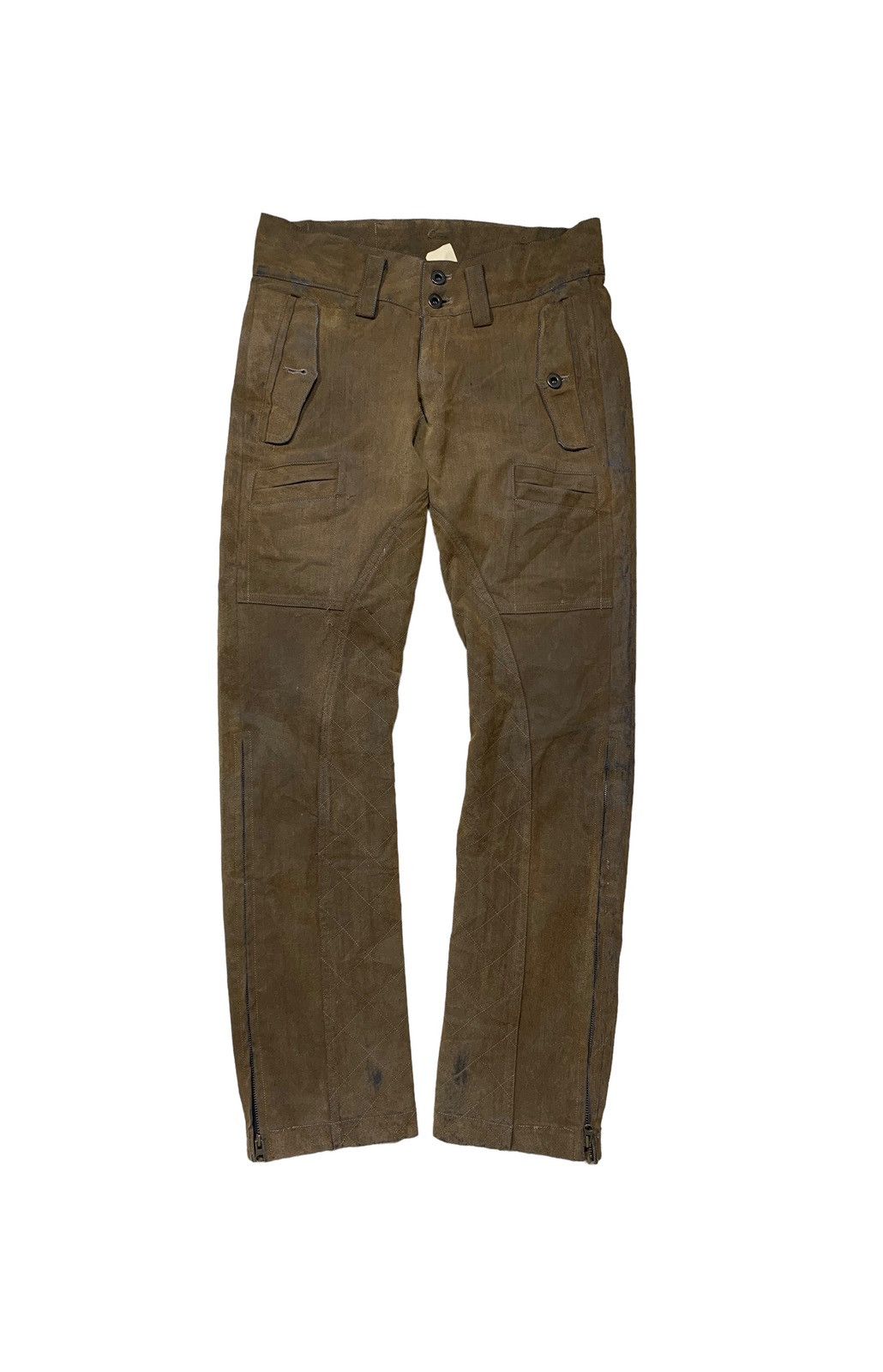 Japanese Brand × Leather Rare Japanese Brand Trick & Treat Suede Pants Zipped Legs Size US 30 / EU 46 - 1 Thumbnail