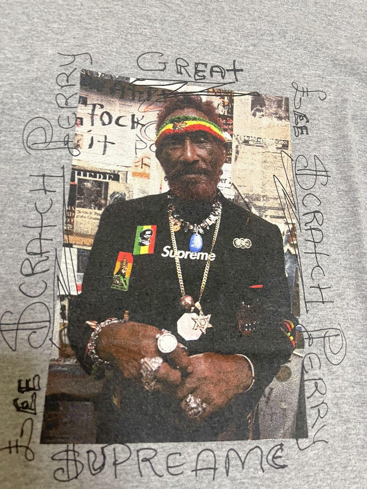 Supreme Supreme 10ss le scratch Perry photo tee grey ds Size US M / EU 48-50 / 2 - 3 Thumbnail