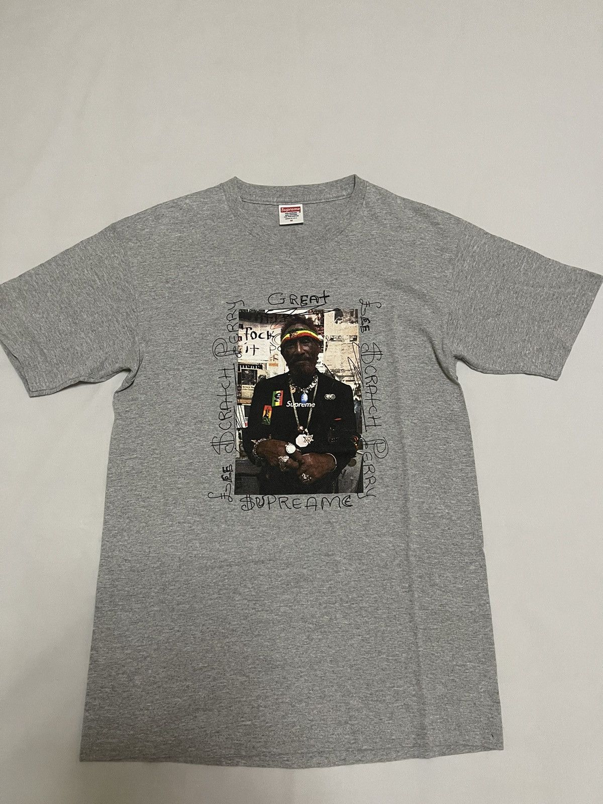 Supreme Supreme 10ss le scratch Perry photo tee grey ds | Grailed