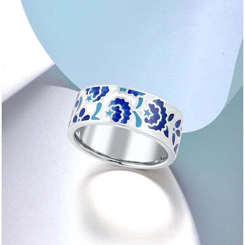 Jewelry Creative Handmade Colorful Enamel Heart Ring Size ONE SIZE - 2 Thumbnail