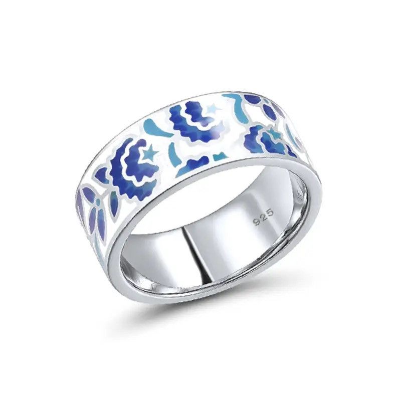 Jewelry Creative Handmade Colorful Enamel Heart Ring Size ONE SIZE - 1 Thumbnail