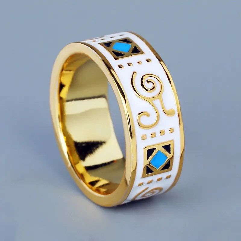 Jewelry Creative Handmade Colorful Enamel Heart Ring Size ONE SIZE - 1 Thumbnail