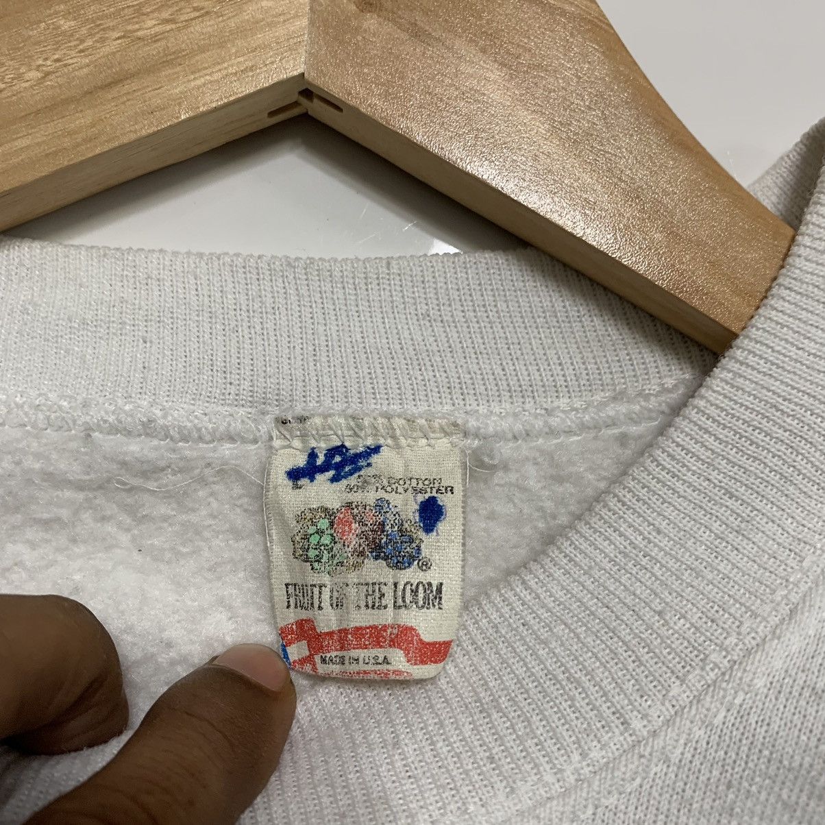 Fruit Of The Loom Vintage 90 Francais Chris Wright Sweatshirt Size US M / EU 48-50 / 2 - 7 Thumbnail