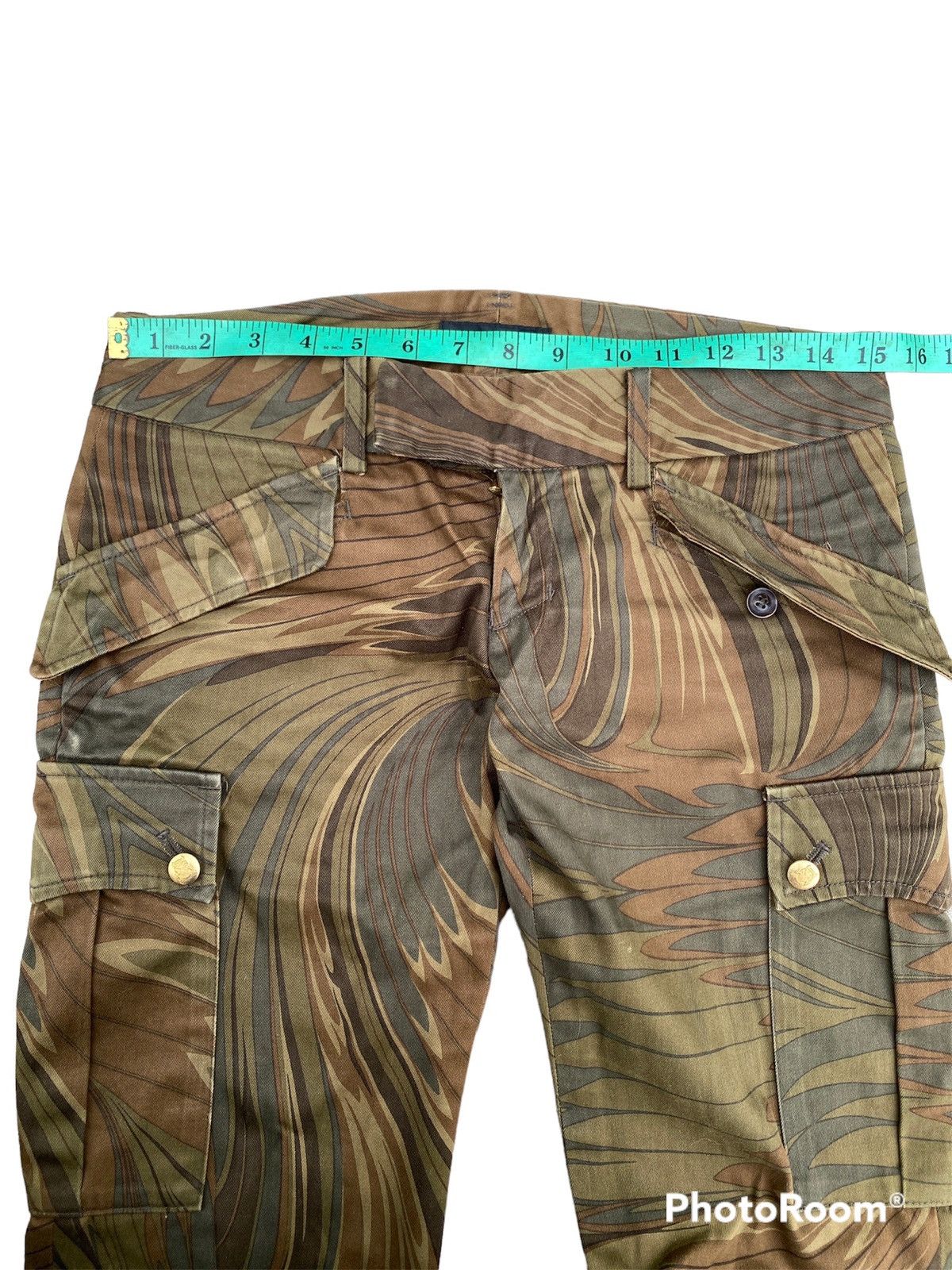Hysteric Glamour × If Six Was Nine × Japanese Brand JAPANESE DRESS CAMP BRAND LEAFS PRINTED CARGO PANTS FLARED Size US 30 / EU 46 - 13 Thumbnail