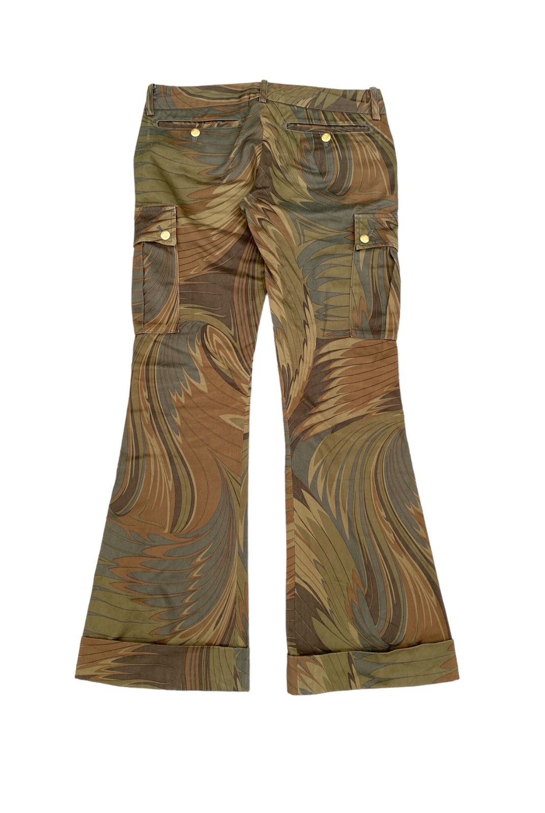 Hysteric Glamour × If Six Was Nine × Japanese Brand JAPANESE DRESS CAMP BRAND LEAFS PRINTED CARGO PANTS FLARED Size US 30 / EU 46 - 11 Thumbnail
