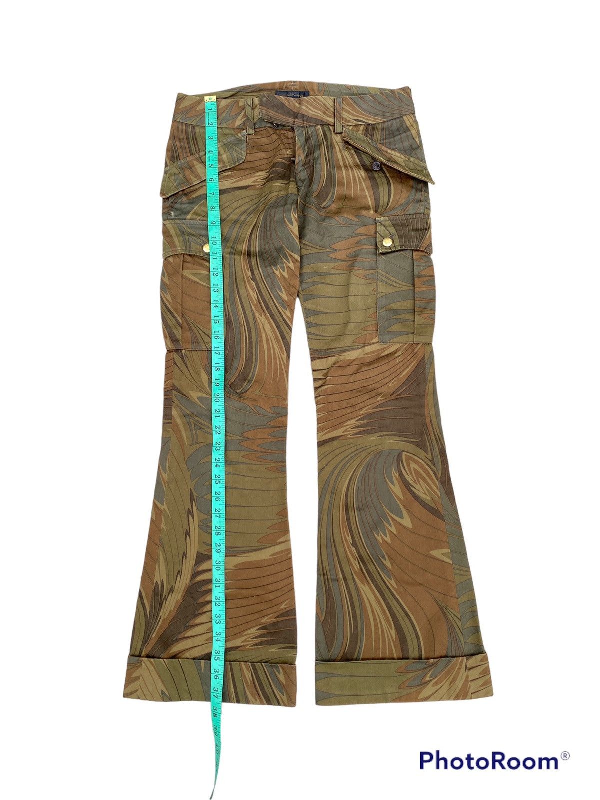 Hysteric Glamour × If Six Was Nine × Japanese Brand JAPANESE DRESS CAMP BRAND LEAFS PRINTED CARGO PANTS FLARED Size US 30 / EU 46 - 12 Thumbnail