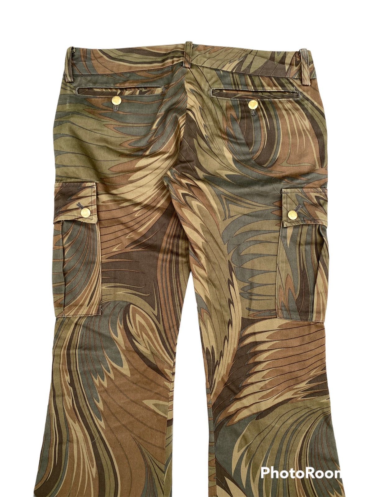 Hysteric Glamour × If Six Was Nine × Japanese Brand JAPANESE DRESS CAMP BRAND LEAFS PRINTED CARGO PANTS FLARED Size US 30 / EU 46 - 10 Thumbnail