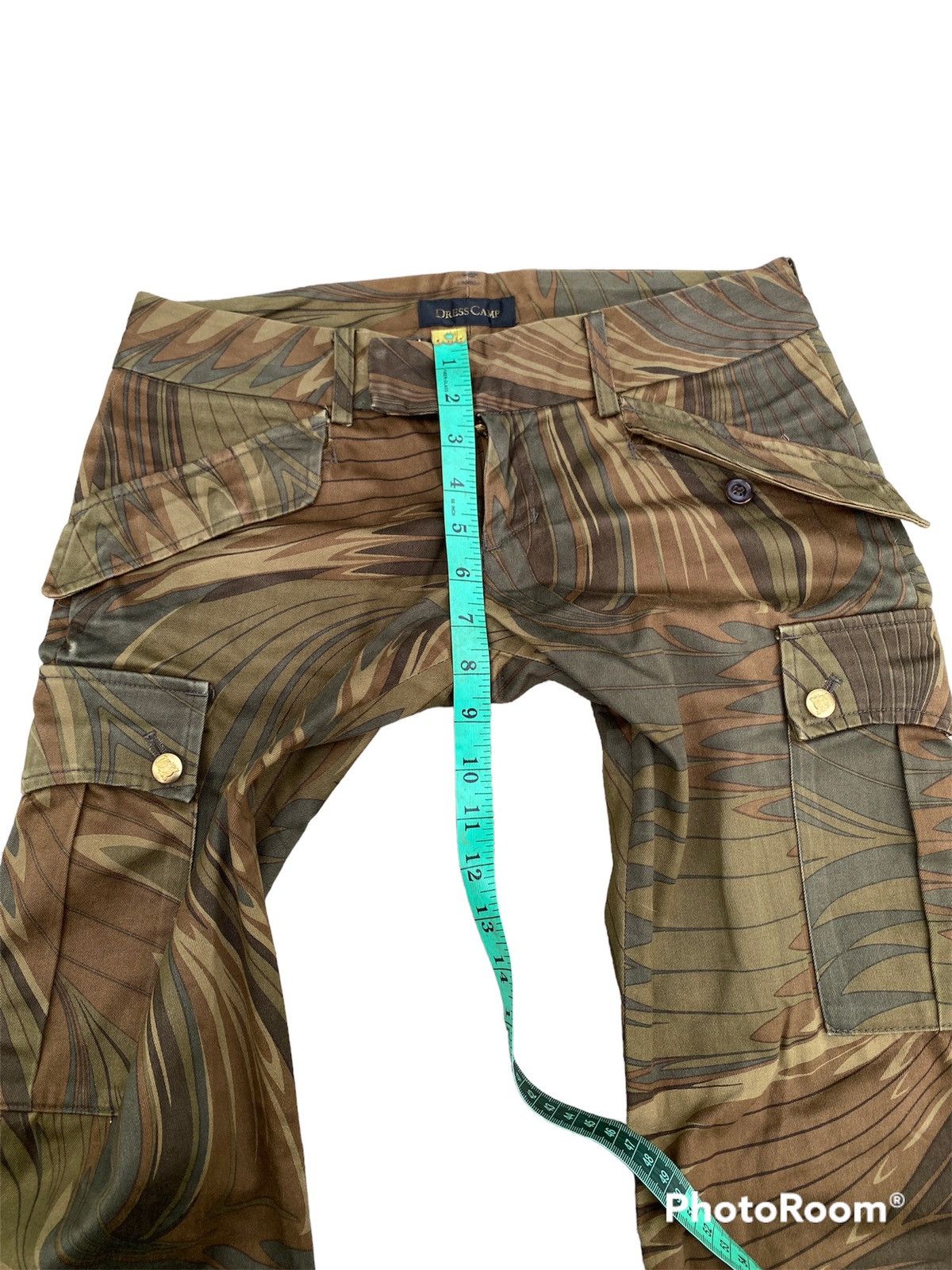 Hysteric Glamour × If Six Was Nine × Japanese Brand JAPANESE DRESS CAMP BRAND LEAFS PRINTED CARGO PANTS FLARED Size US 30 / EU 46 - 14 Thumbnail