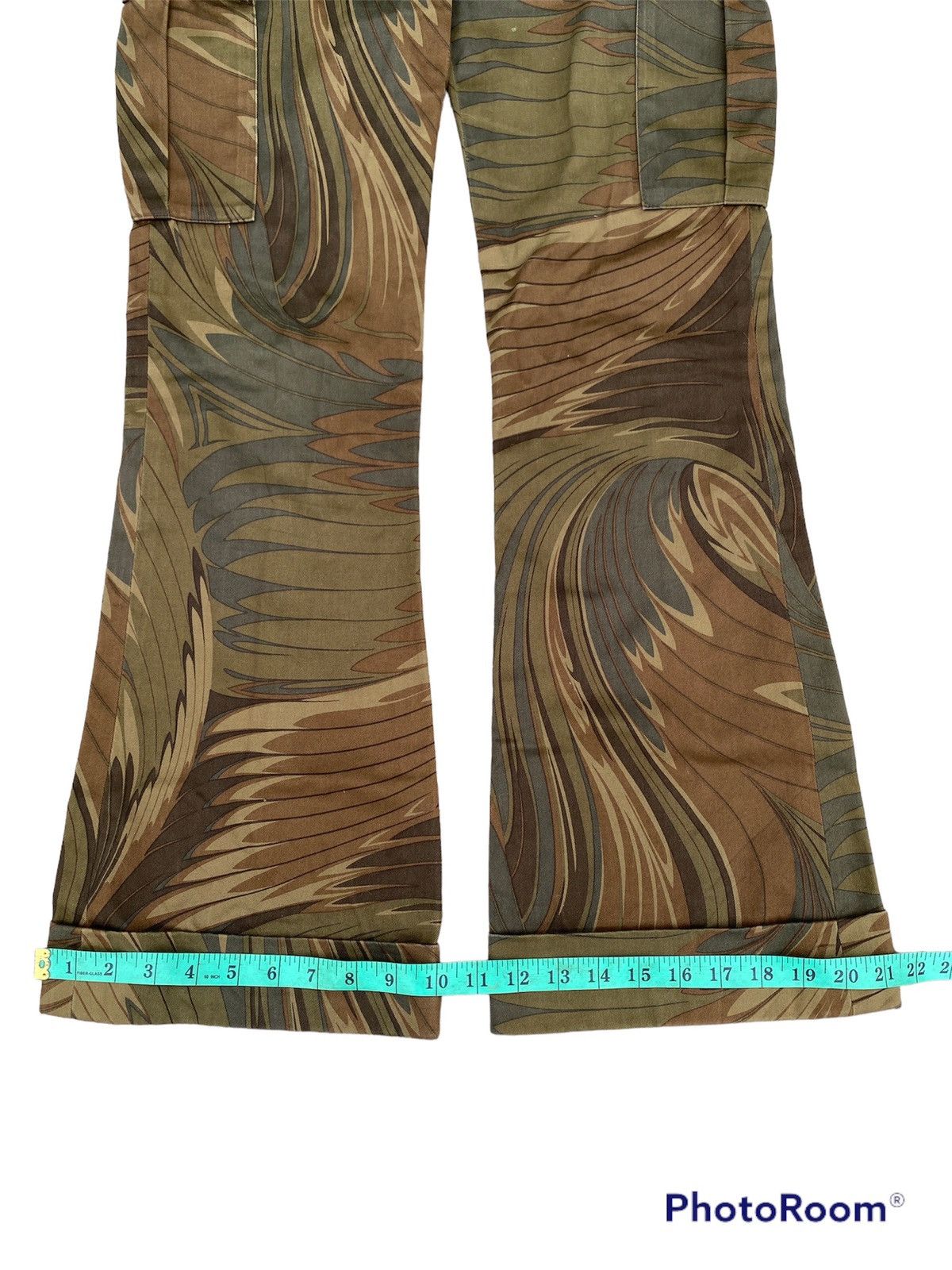 Hysteric Glamour × If Six Was Nine × Japanese Brand JAPANESE DRESS CAMP BRAND LEAFS PRINTED CARGO PANTS FLARED Size US 30 / EU 46 - 15 Thumbnail