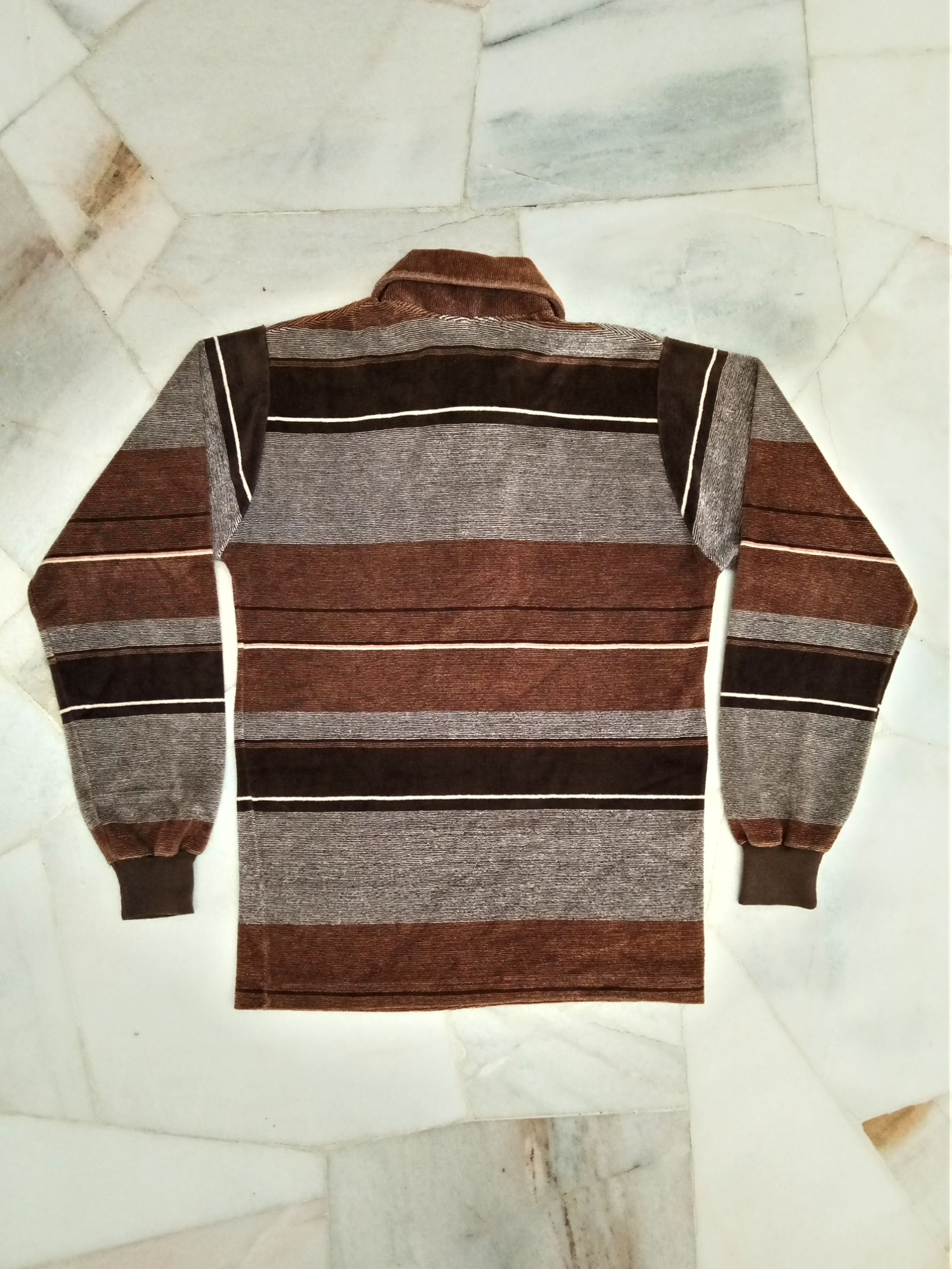 Vintage Vintage 1970's Studio one by campus stripe velour shirt USA Size US S / EU 44-46 / 1 - 2 Thumbnail