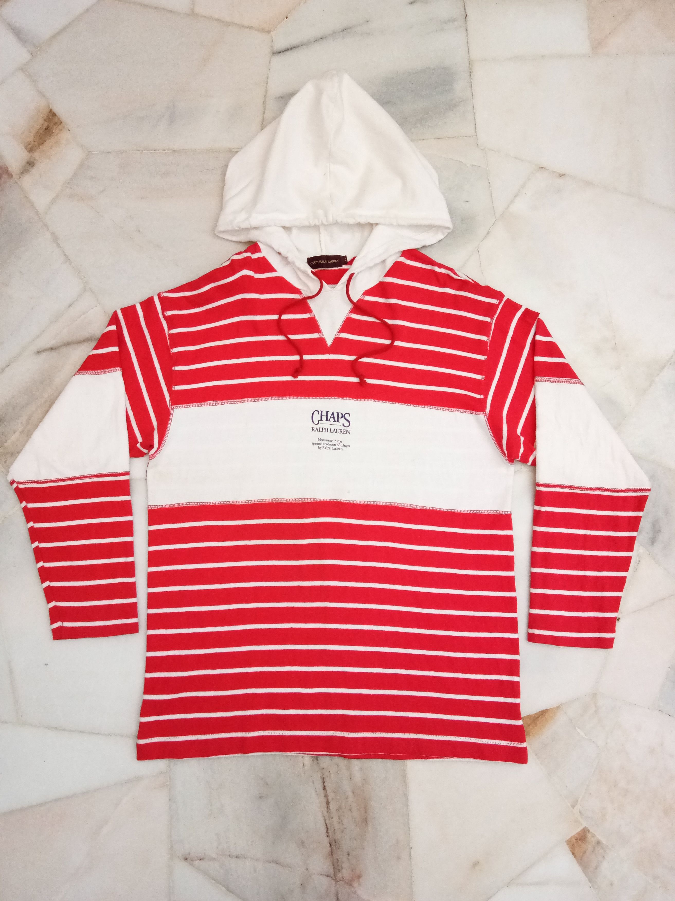 Chaps Ralph Lauren Vintage Chaps Ralph Lauren Rugby Shirt with hoodie Size US L / EU 52-54 / 3 - 1 Thumbnail
