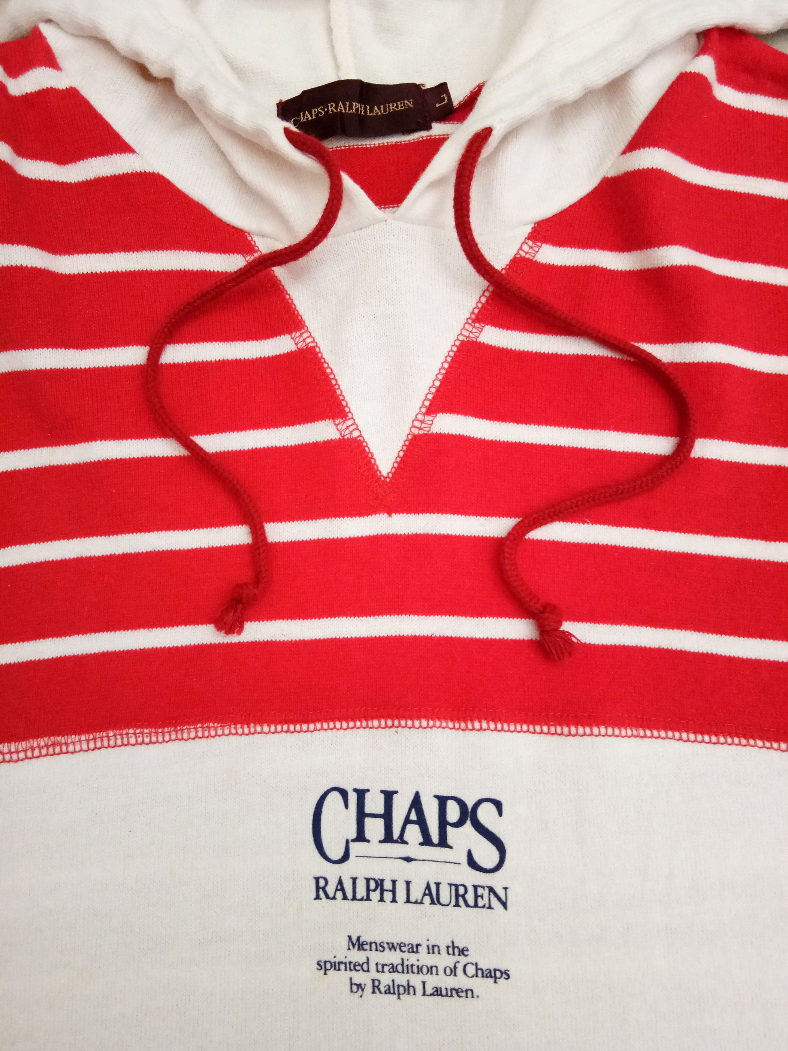 Chaps Ralph Lauren Vintage Chaps Ralph Lauren Rugby Shirt with hoodie Size US L / EU 52-54 / 3 - 2 Thumbnail