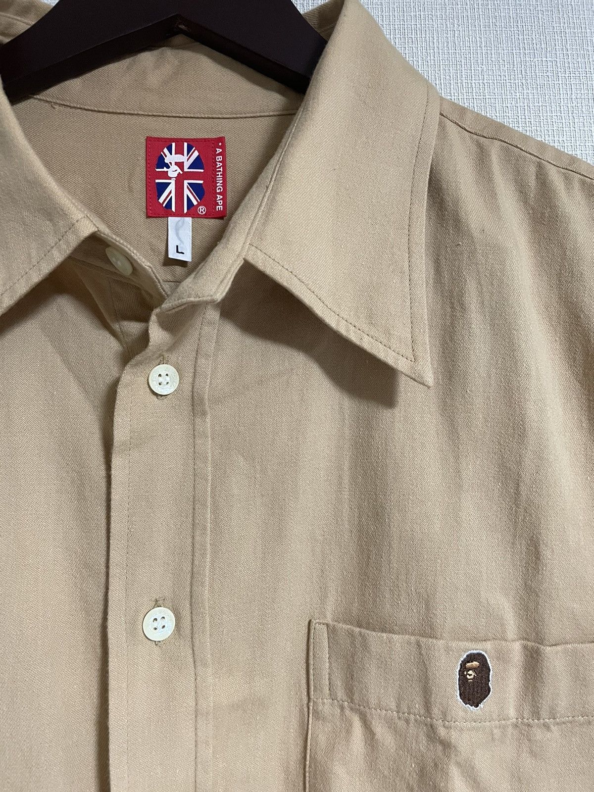 Bape BAPE Polo Size L Beige Size US L / EU 52-54 / 3 - 3 Thumbnail