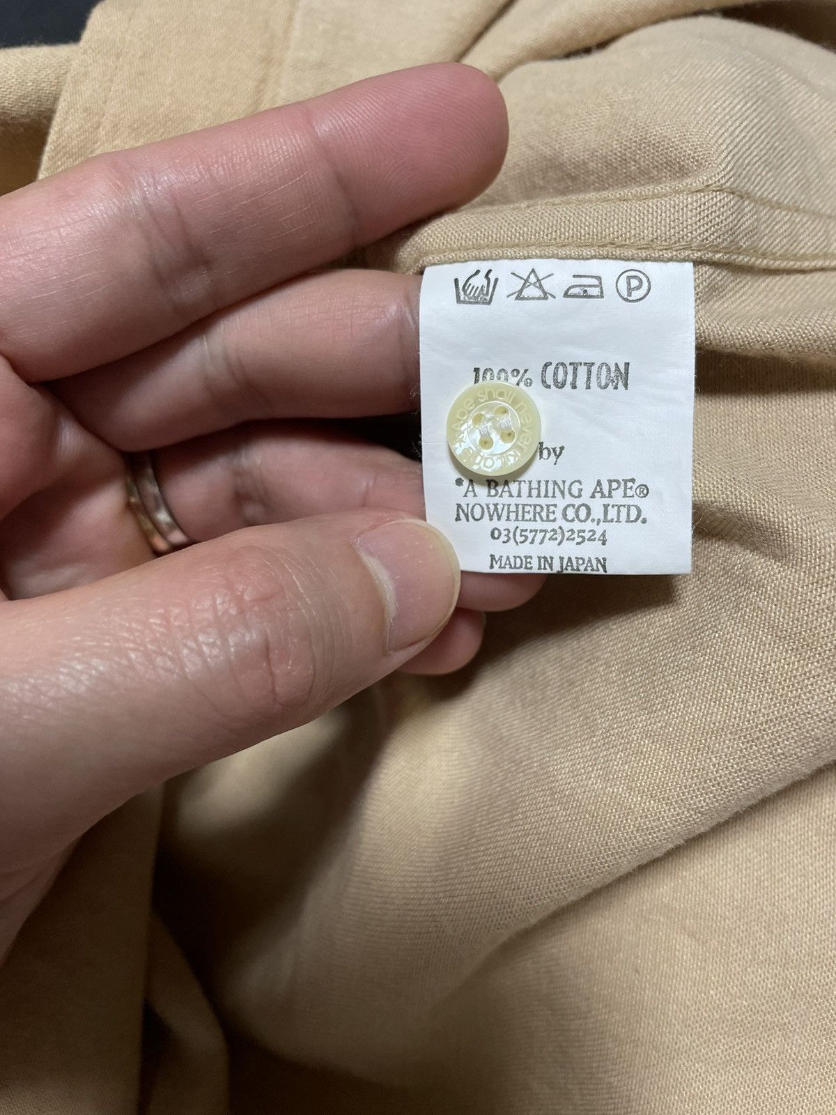 Bape BAPE Polo Size L Beige Size US L / EU 52-54 / 3 - 5 Thumbnail