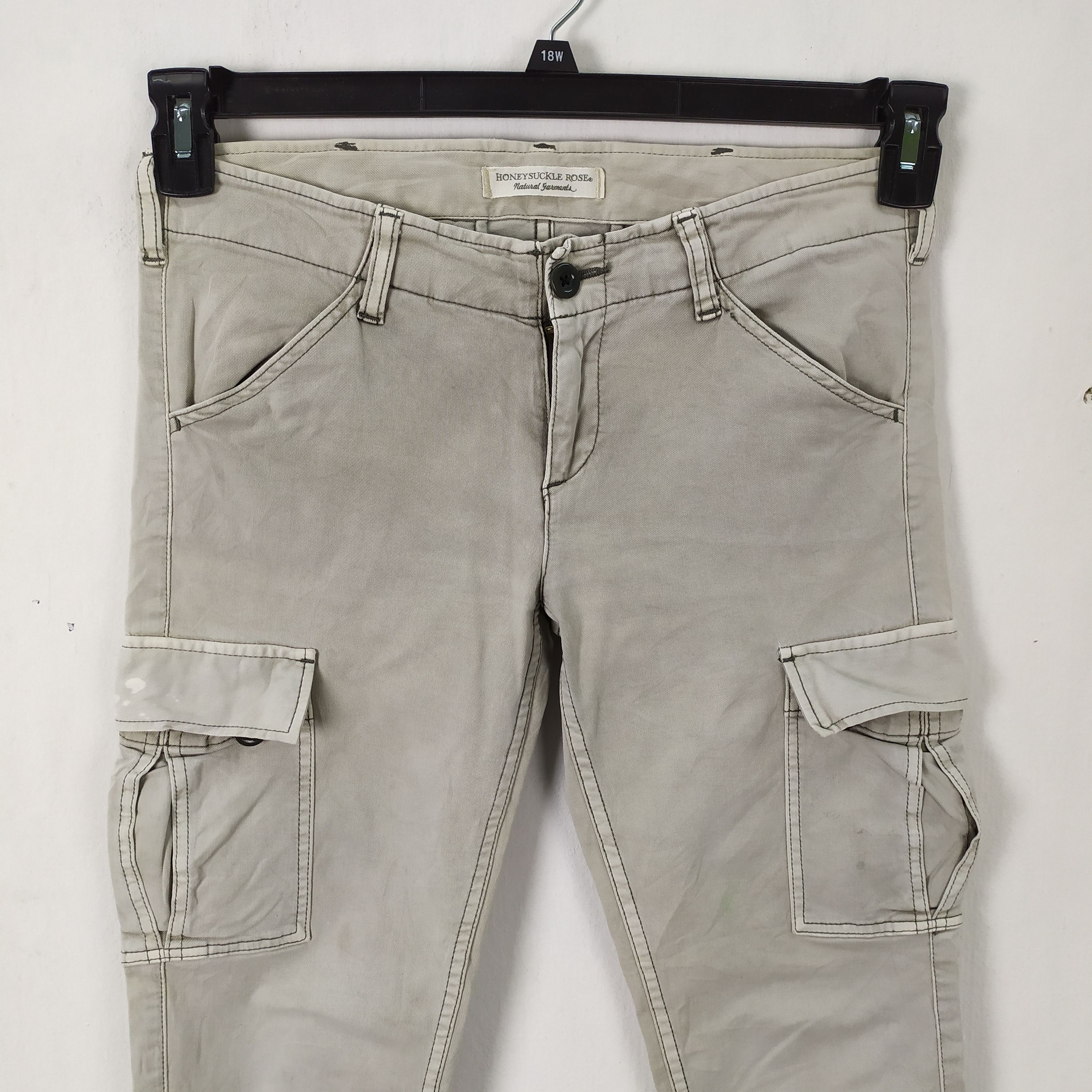 Japanese Brand × Vintage Honey Suckle Rose Grey skinny Cargo Pants Size US 28 / EU 44 - 2 Thumbnail