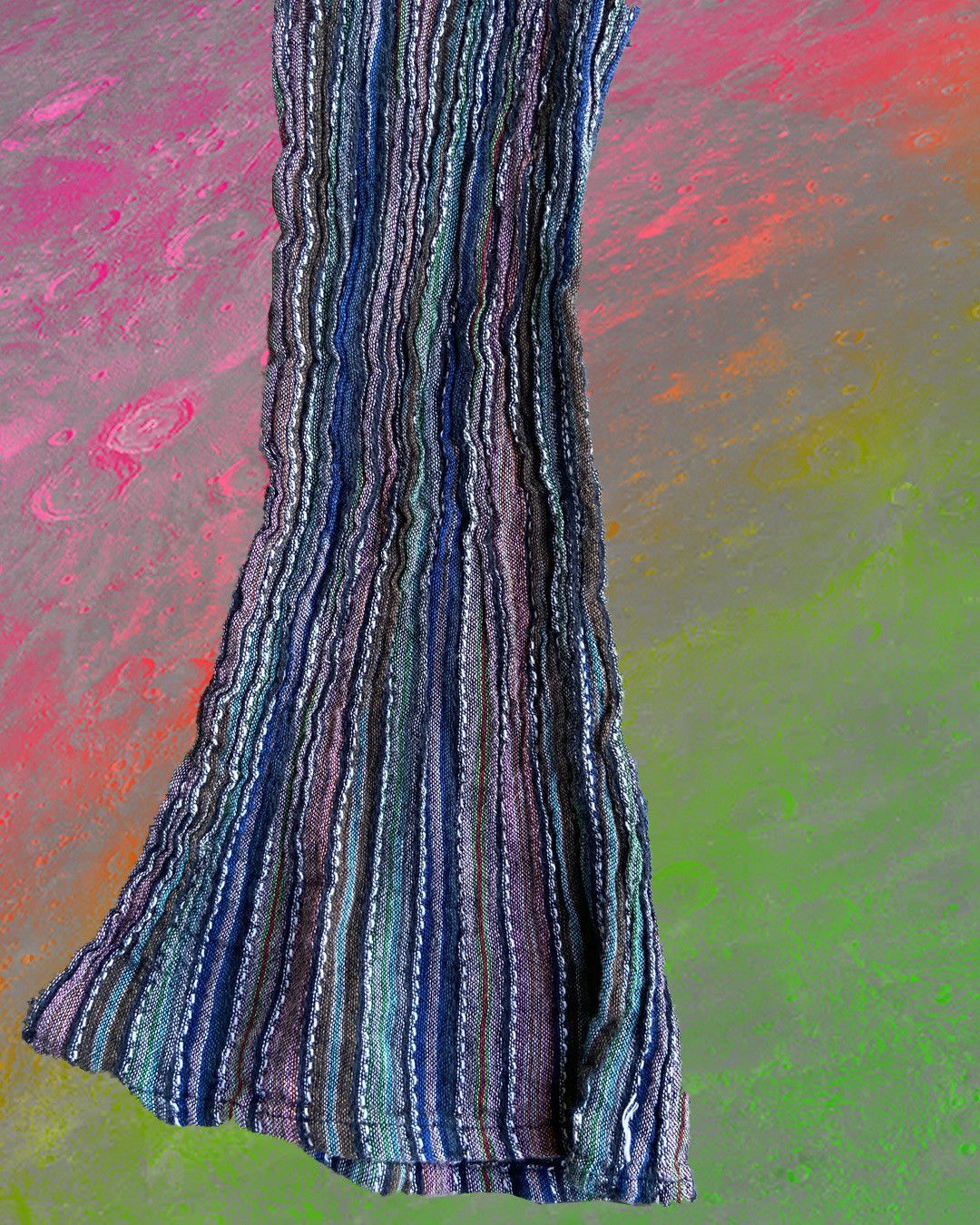 Urban Outfitters URBAN OUTFITTERS STRIPED MULTI COLORED PLEATED PANT SMALL Size 26" / US 2 / IT 38 - 6 Thumbnail