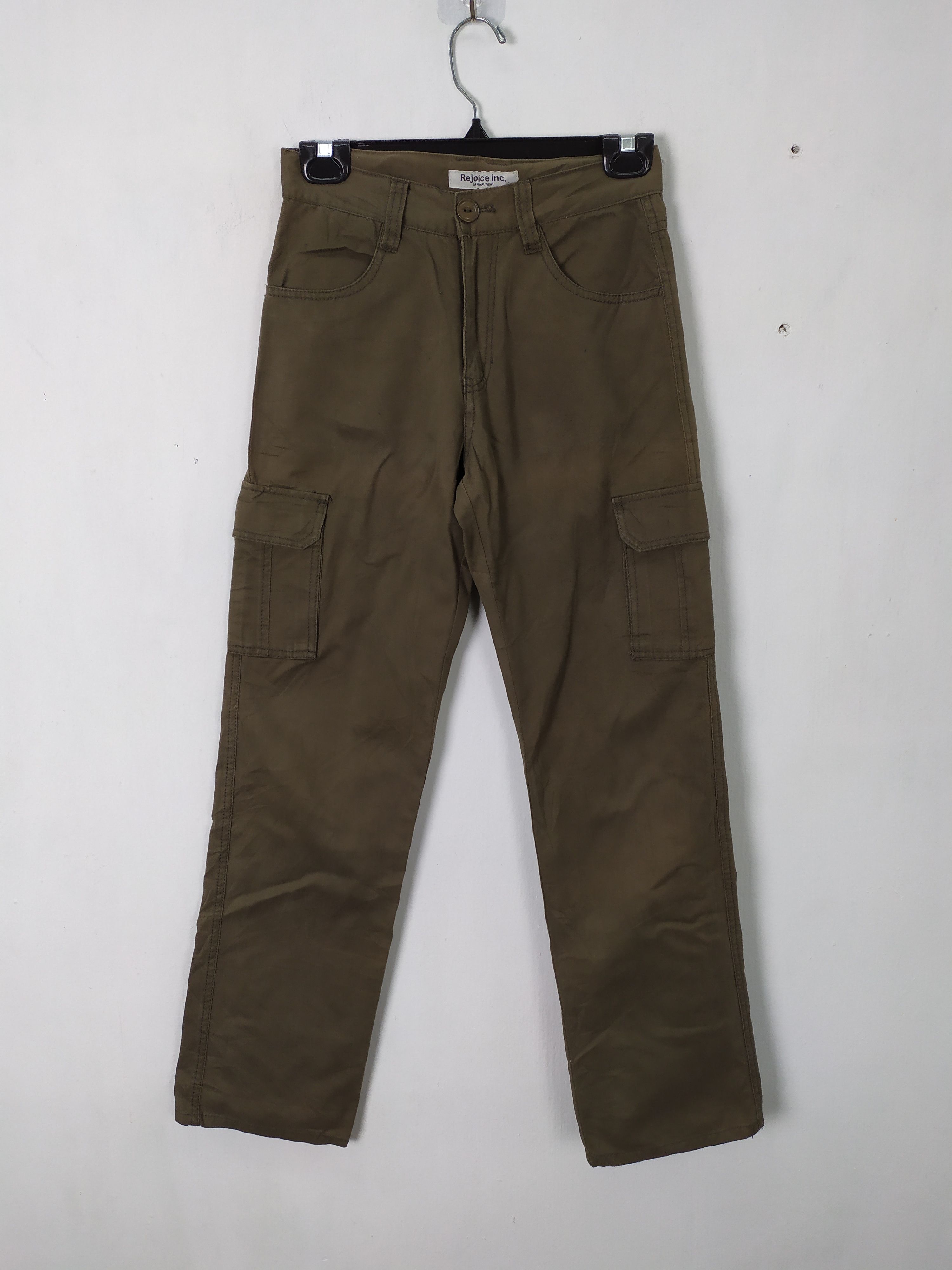 Japanese Brand Rejoice Inc Olive green Cargo Pants Multipocket tactical Size US 26 / EU 42 - 1 Thumbnail