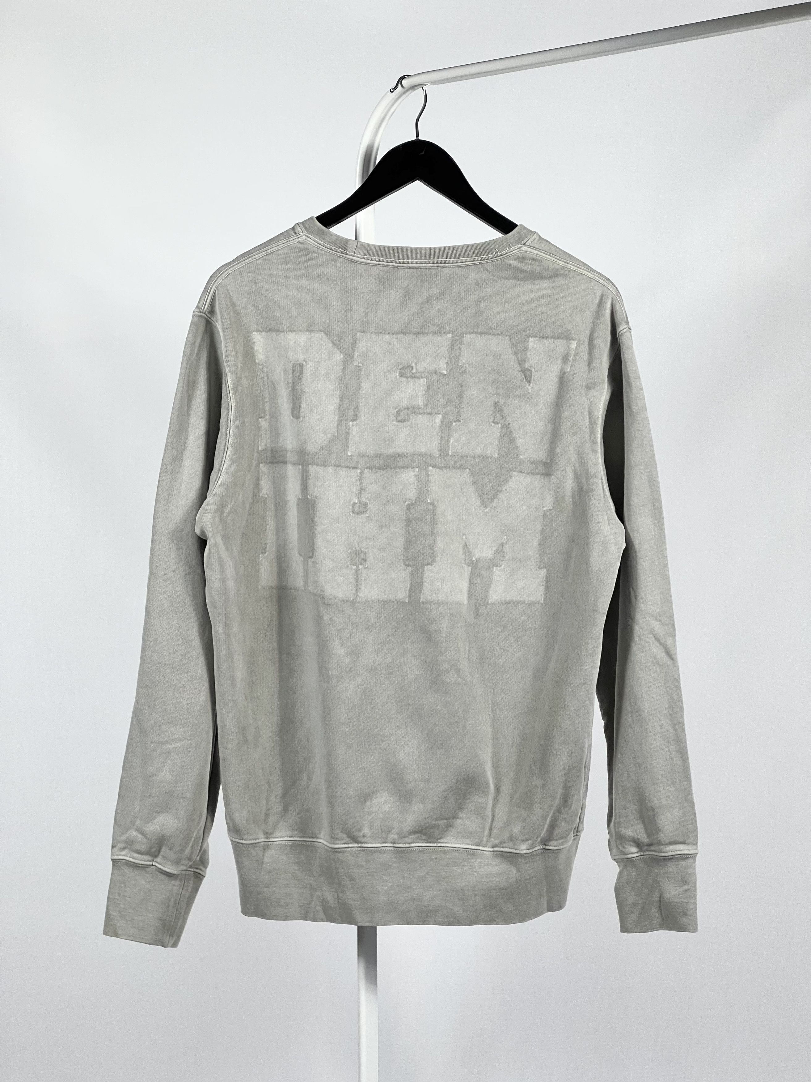 image of Maharishi Denihm Japan Embroidered Gray Sweatshirt in Grey, Men's (Size Large)