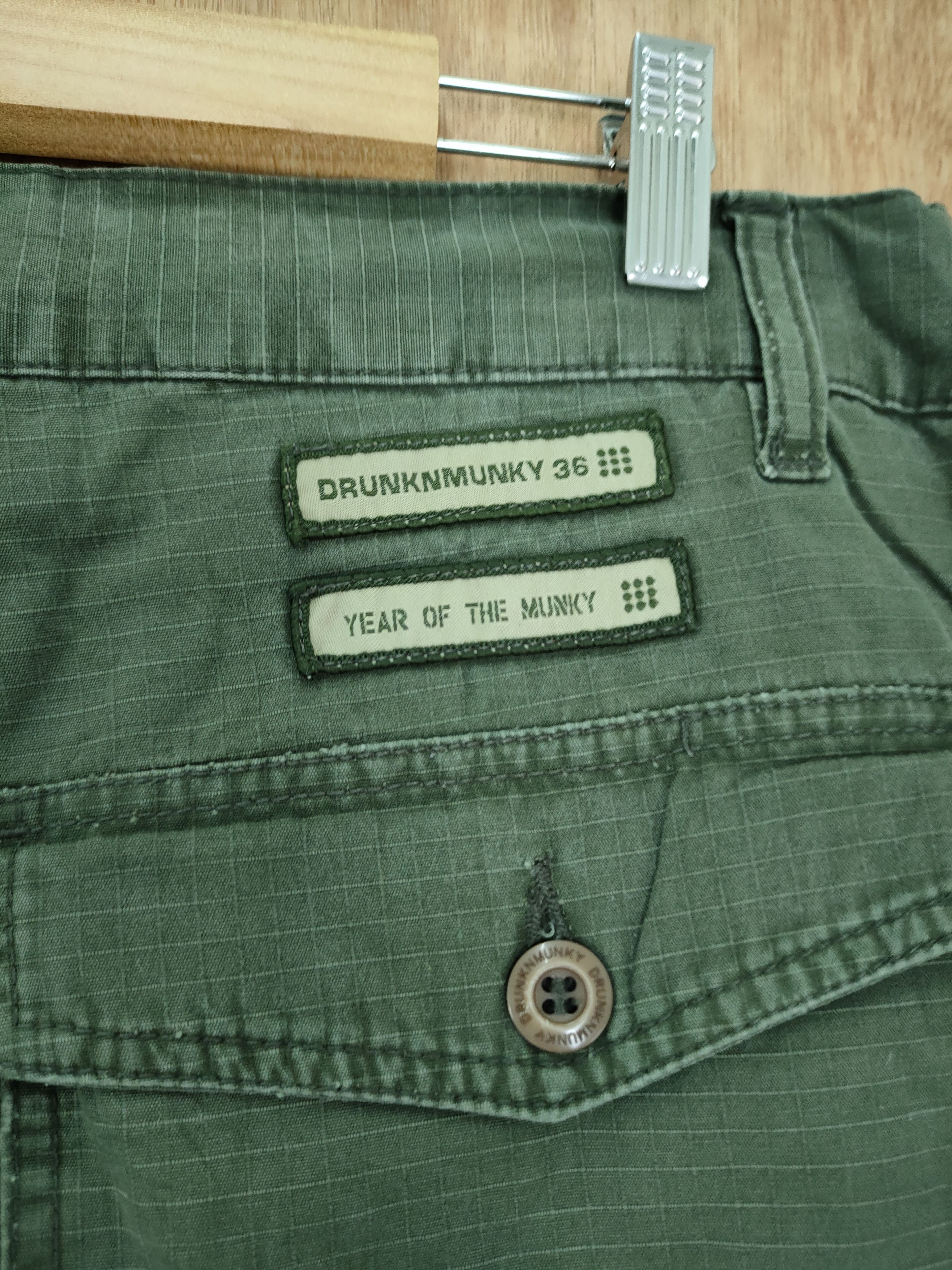 DrunknMunky DL DrunkN Munky green streetwear tactical cargo pants #942 Size US 34 / EU 50 - 11 Thumbnail