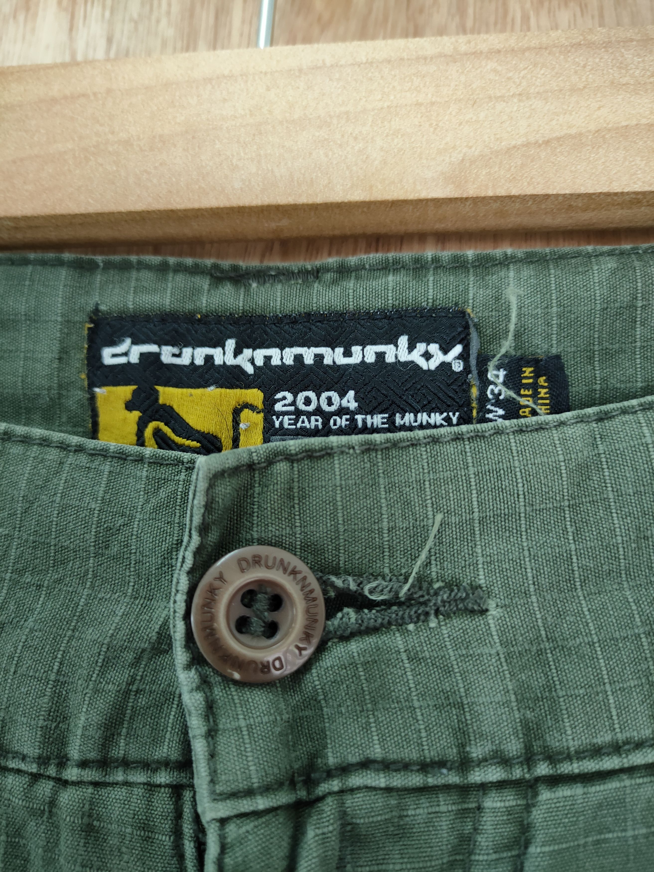 DrunknMunky DL DrunkN Munky green streetwear tactical cargo pants #942 Size US 34 / EU 50 - 6 Thumbnail