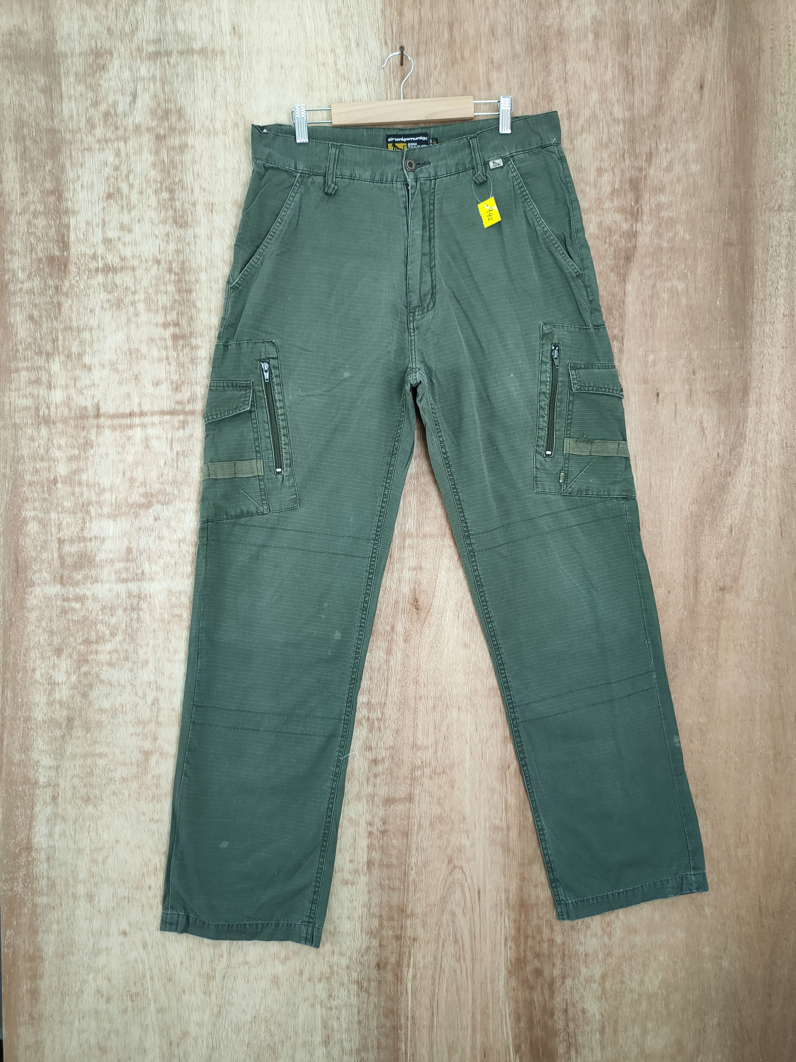 DrunknMunky DL DrunkN Munky green streetwear tactical cargo pants #942 Size US 34 / EU 50 - 1 Thumbnail