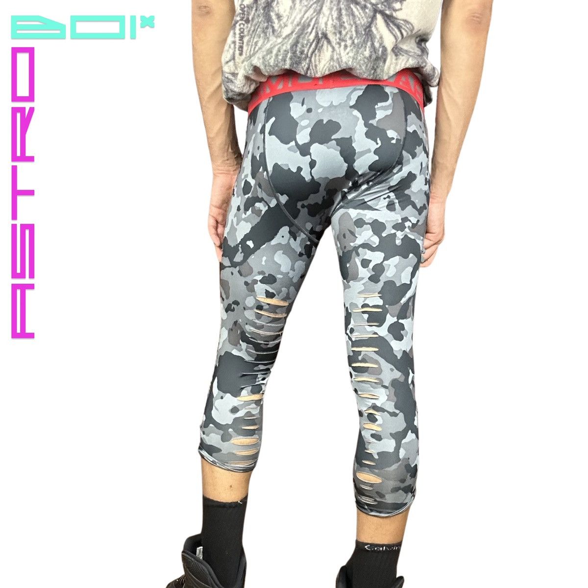 Under Armour ASTROBOI* UNDER ARMOUR GRAY BRAIDED CAMO LEGGINGS _ LARGE Size US 32 / EU 48 - 5 Thumbnail