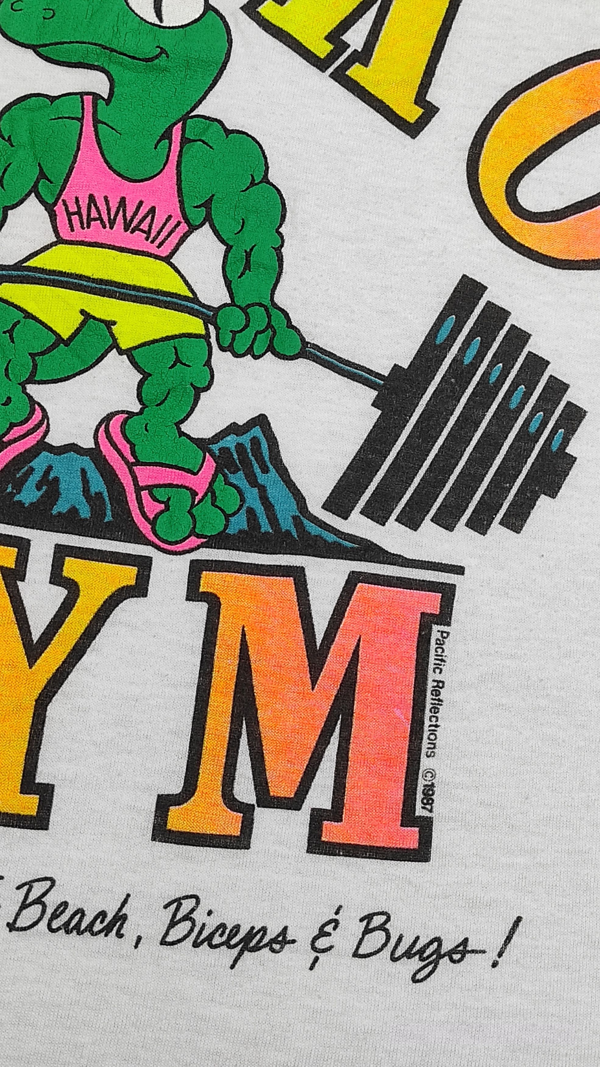 Vintage Vintage 1987 GECKO GYM HAWAII tank top t shirt Size US L / EU 52-54 / 3 - 6 Thumbnail