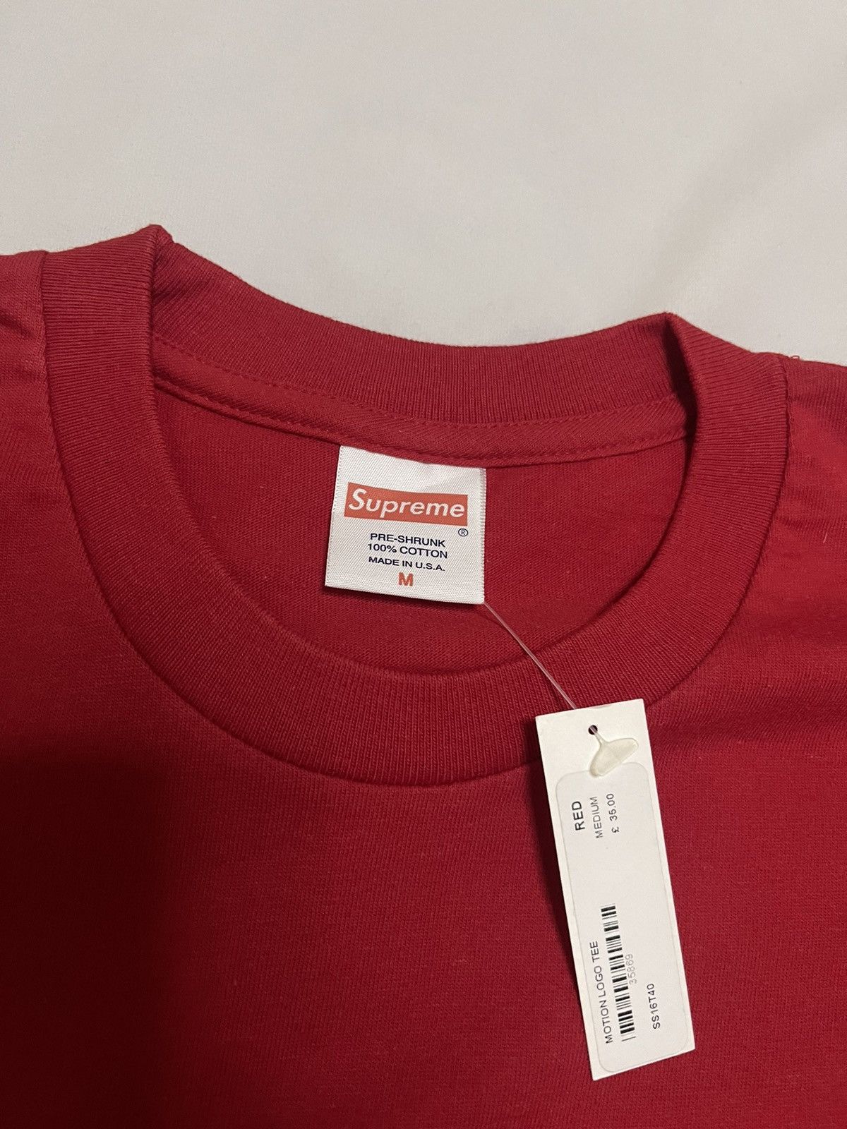 Supreme Supreme ss16 red motion logo tee dswt Size US M / EU 48-50 / 2 - 2 Thumbnail