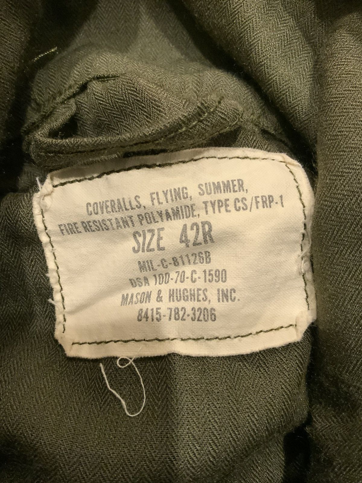 Vintage VTG Mason Hughes Vietnam Era USN Navy Flying Fire Coveralls Size US 34 / EU 50 - 5 Thumbnail
