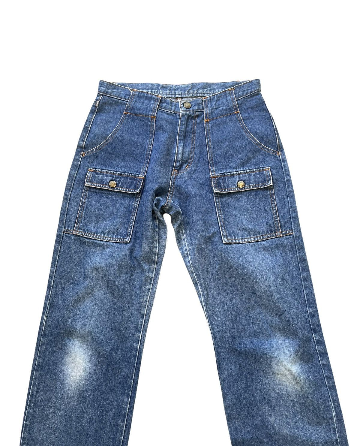 Japanese Brand No Brand Japanesse Bush Pant Aging Faded Wash Denim Size US 30 / EU 46 - 3 Thumbnail