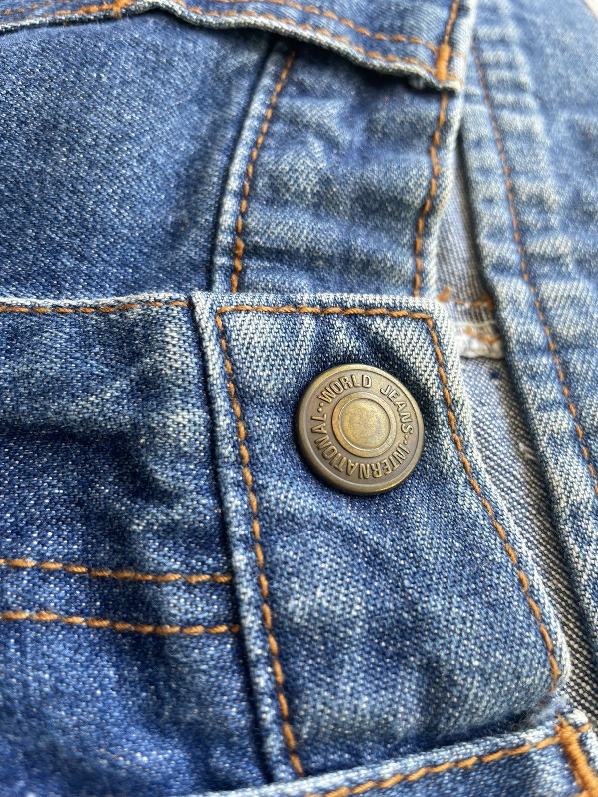 Japanese Brand No Brand Japanesse Bush Pant Aging Faded Wash Denim Size US 30 / EU 46 - 11 Thumbnail