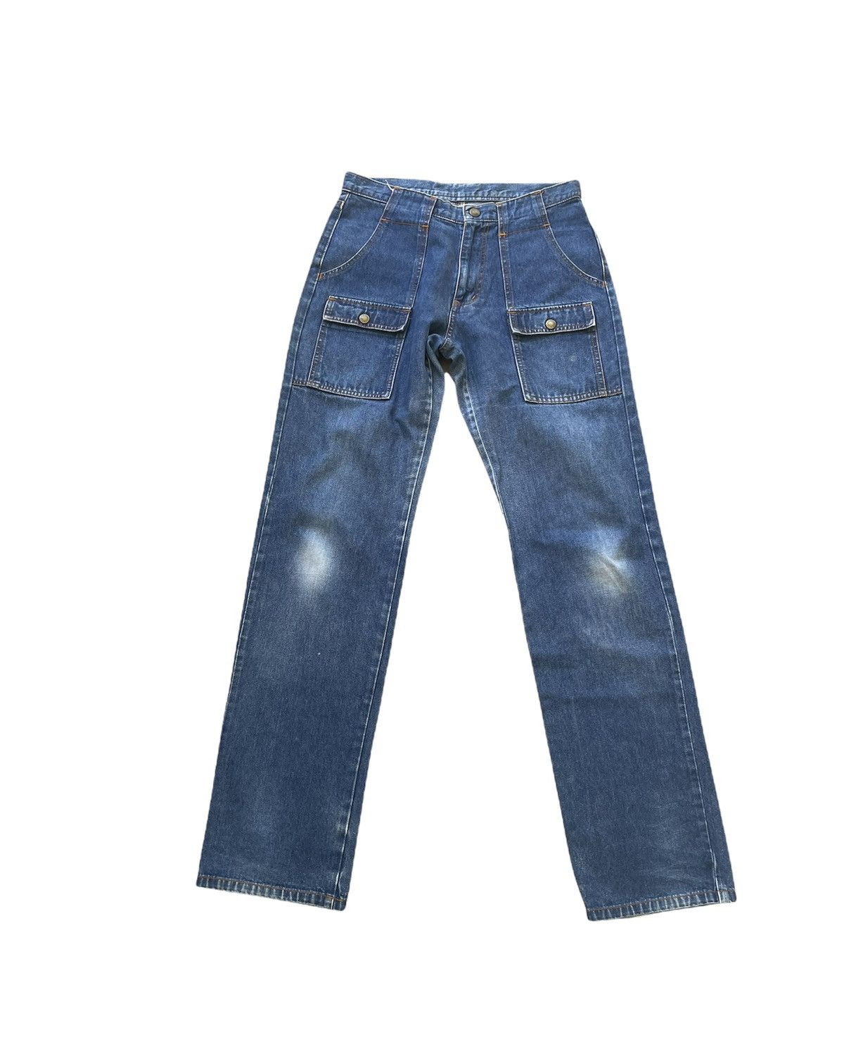 Japanese Brand No Brand Japanesse Bush Pant Aging Faded Wash Denim Size US 30 / EU 46 - 1 Thumbnail
