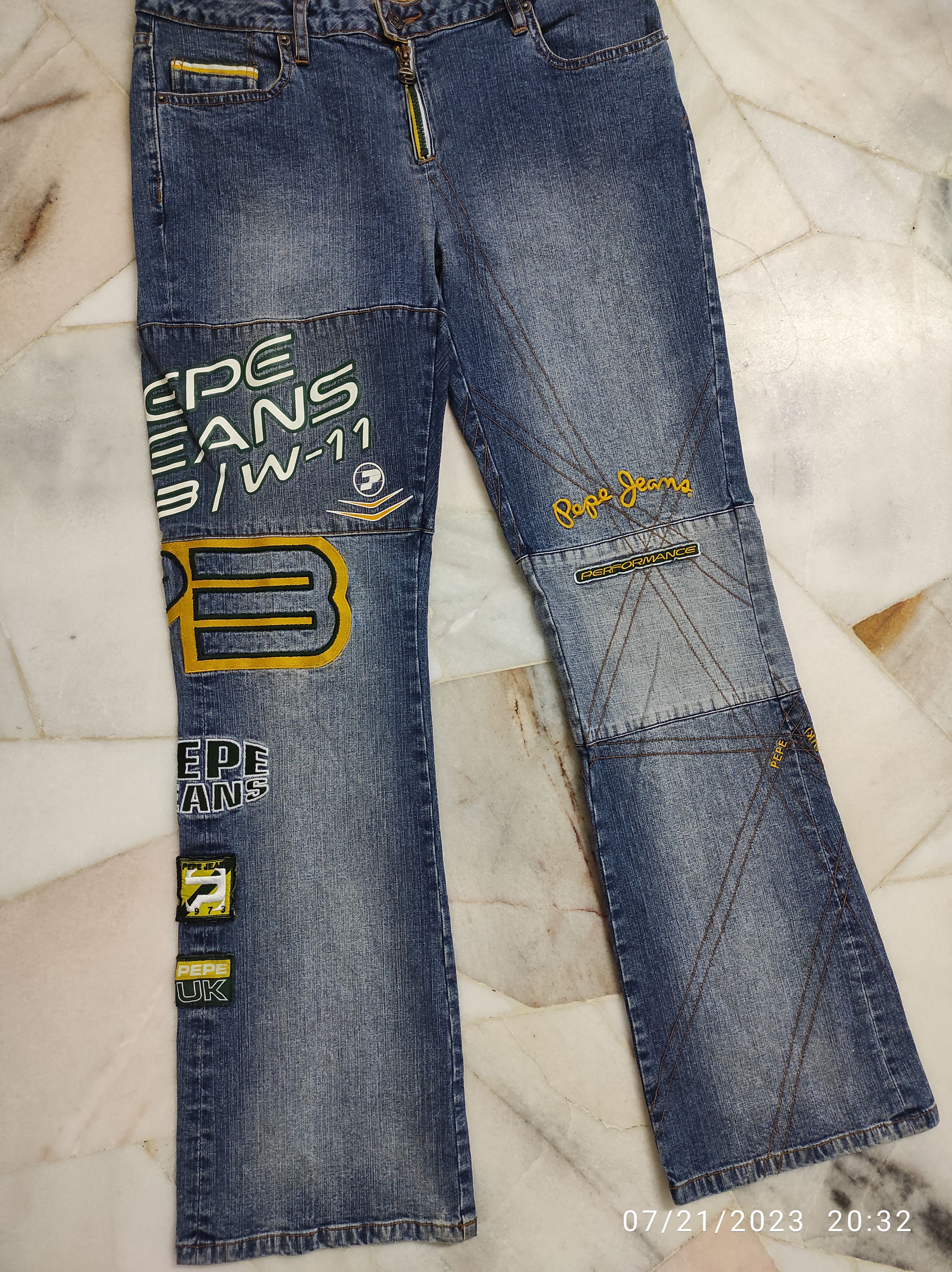Pepe Jeans Vintage 90s PEPE JEANS LONDON patchwork psychedelic pop art Size US 32 / EU 48 - 3 Thumbnail