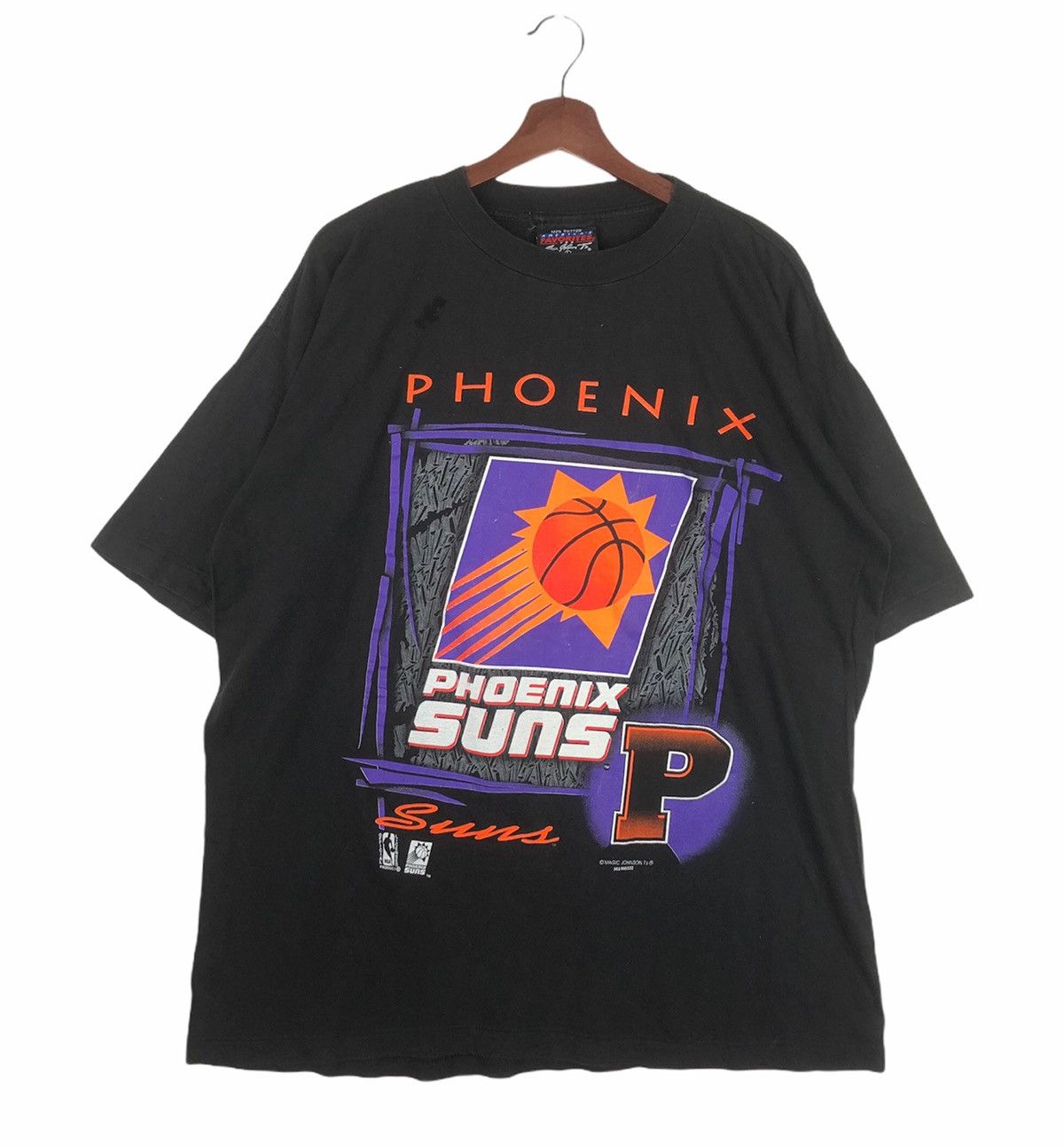 Pre-owned Nba X Phoenix Clothing Vintage Phoenix Suns Magic Johnson Nba Crewneck In Black
