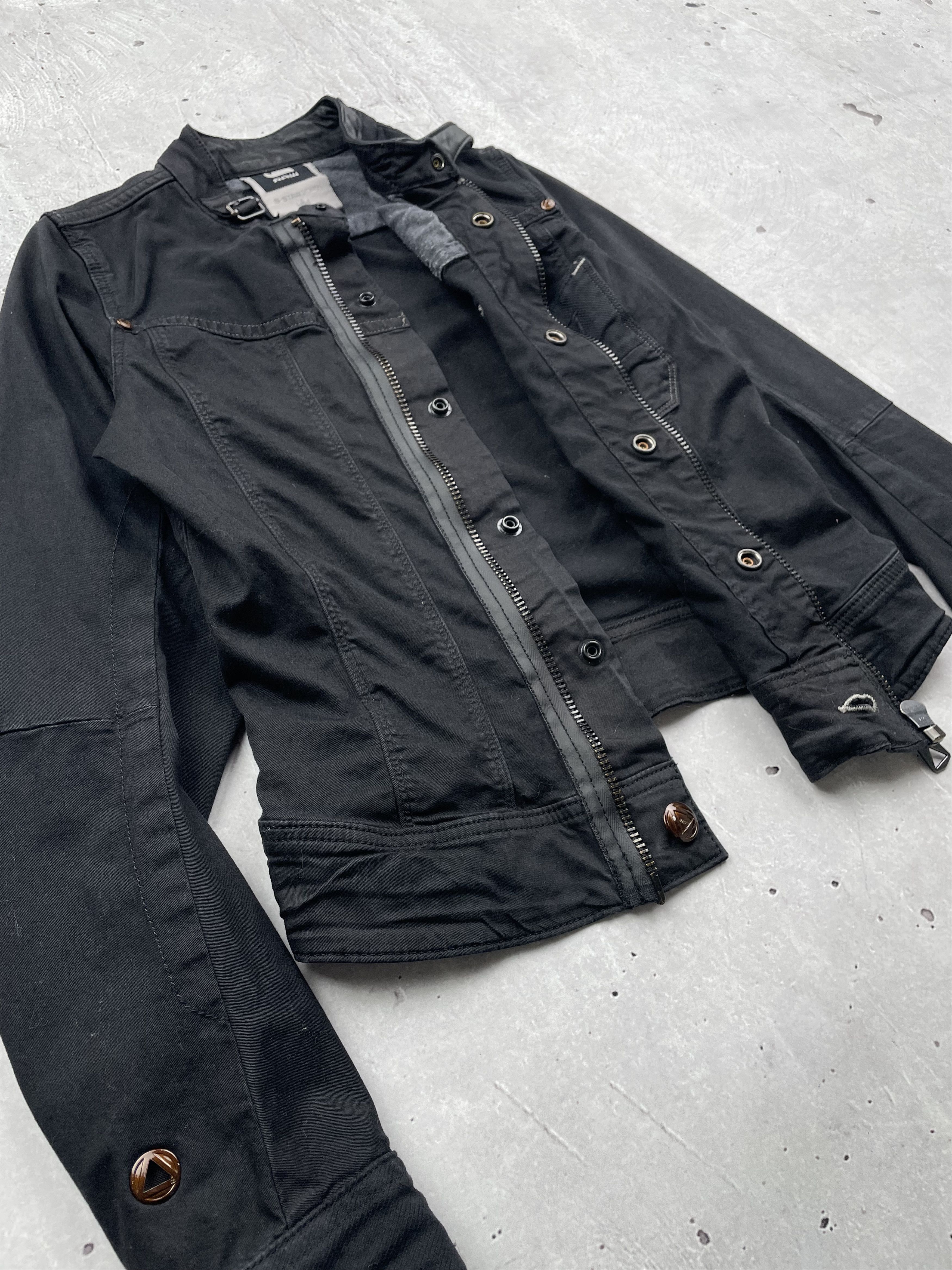G-Star G Star RAW Vintage Denim Bomber Jacket Size XS / US 0-2 / IT 36-38 - 5 Thumbnail