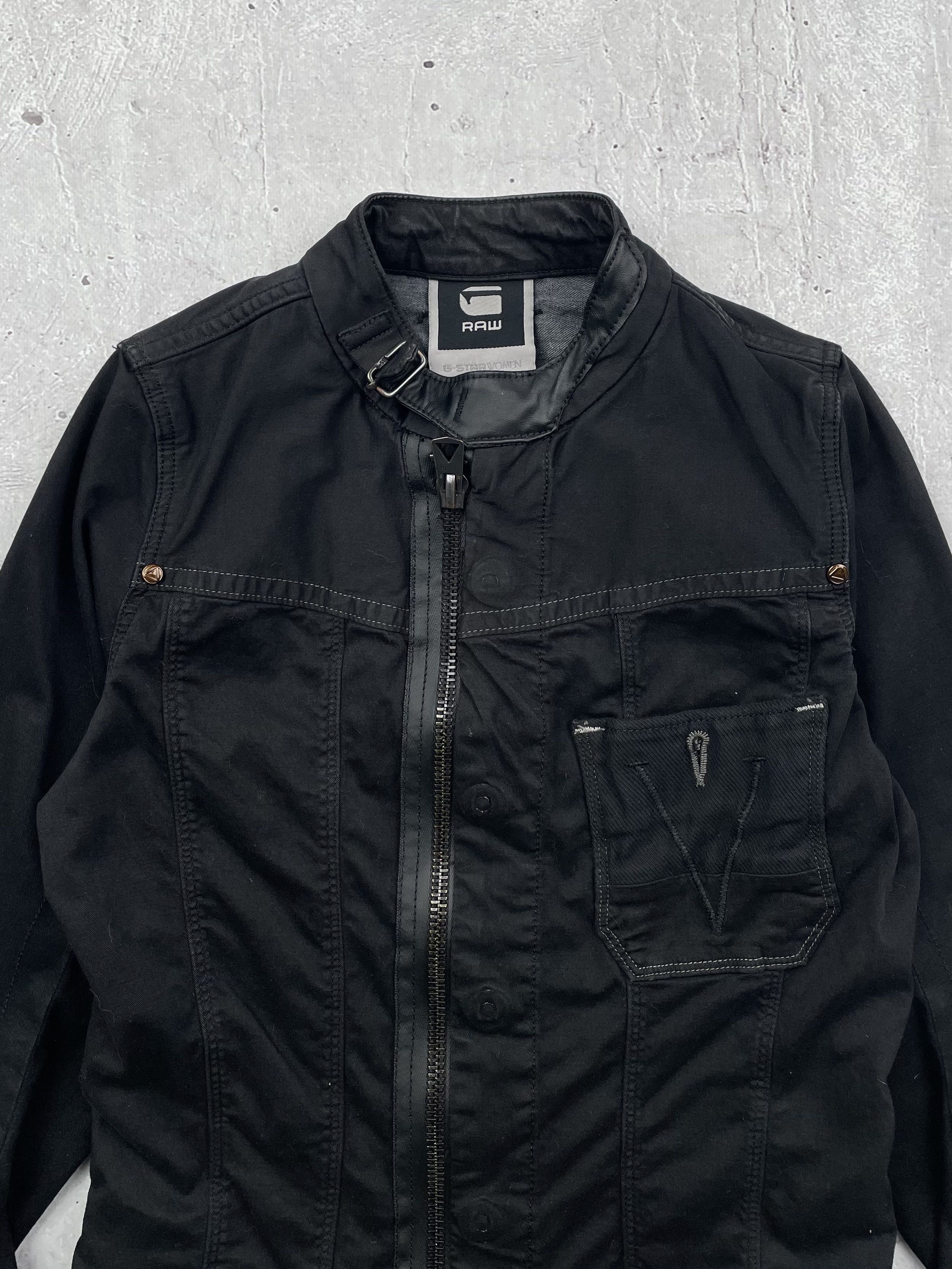 G-Star G Star RAW Vintage Denim Bomber Jacket Size XS / US 0-2 / IT 36-38 - 2 Thumbnail