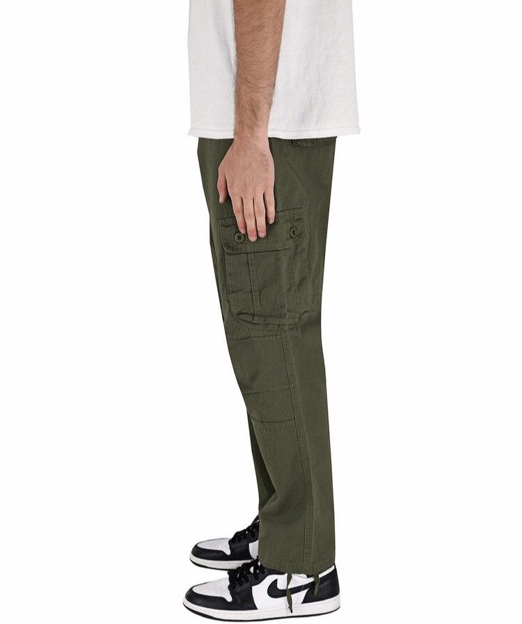 Japanese Brand 6 Pocket Cargo Pants Olive Green Size US 42 / EU 58 - 3 Thumbnail
